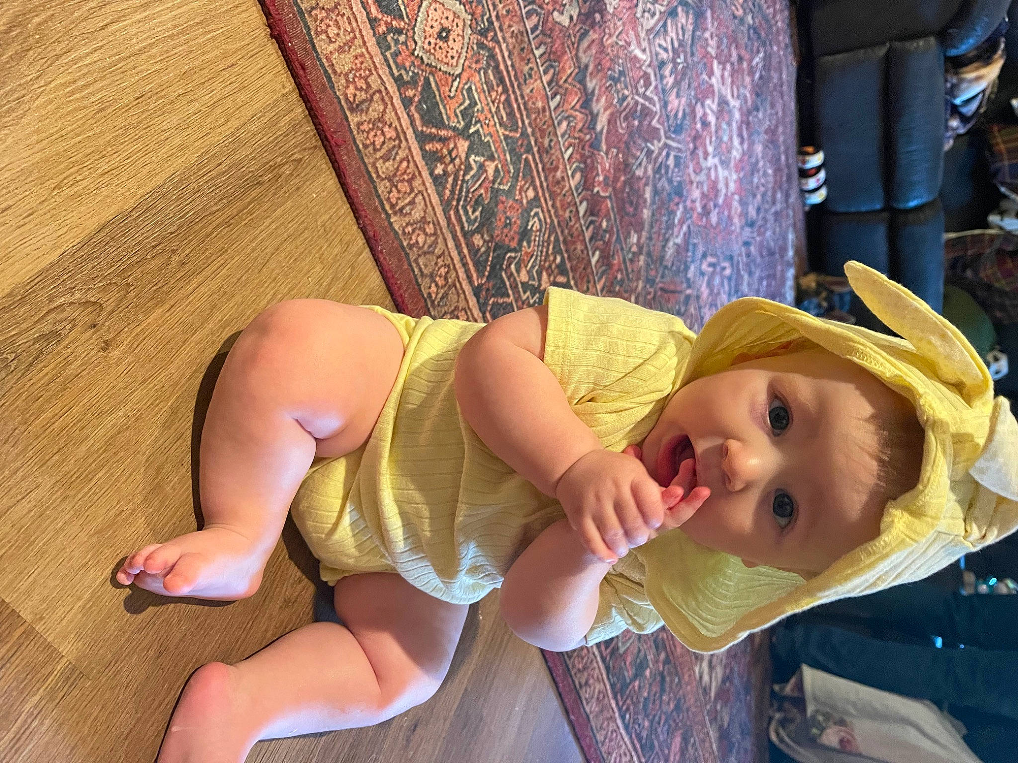 Kain joined the competition — help win amazing prizes! baby, baby_toddler_clothing, eye, flooring, foot, fun, happy, hat, human_leg, knee, leg, leisure, mouth, person, smile, sun_hat, thigh, toddler, tree, trunk