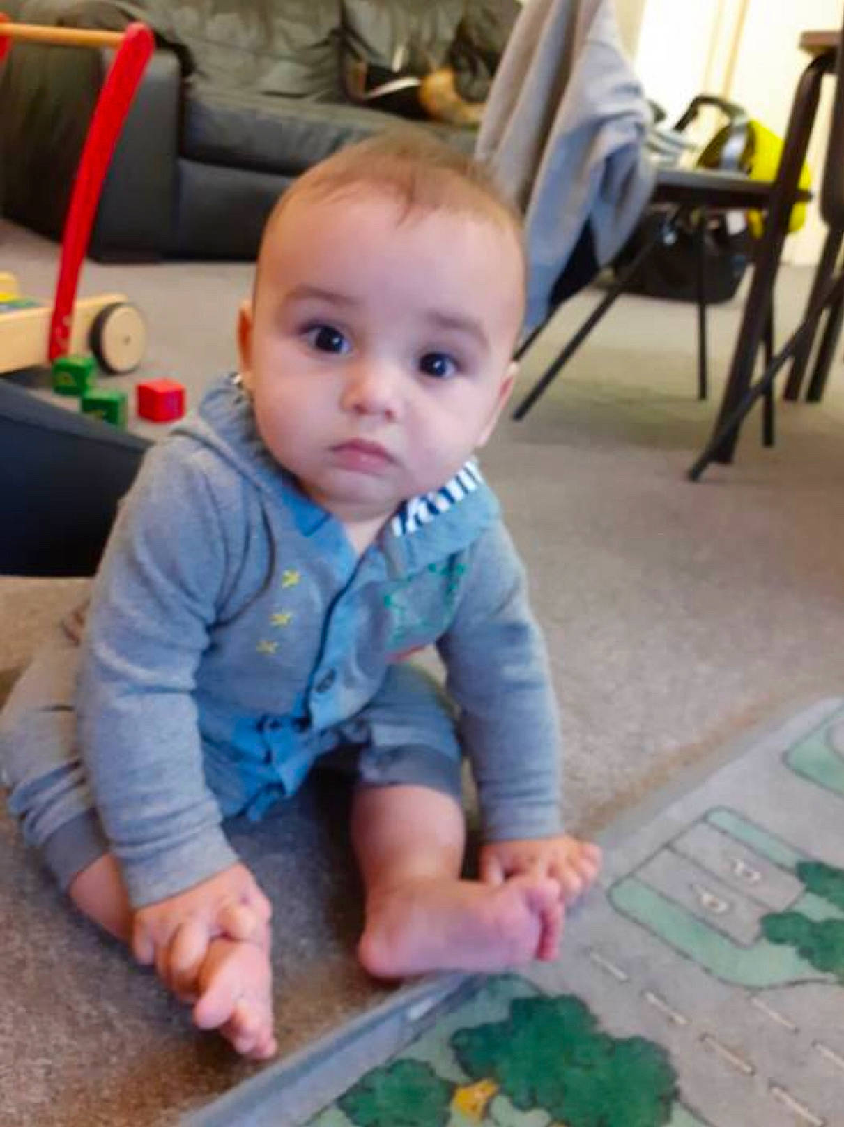 Bear joined the competition — help win amazing prizes! baby, cheek, child, head, person, play, sitting, skin, smile, toddler, tummy_time