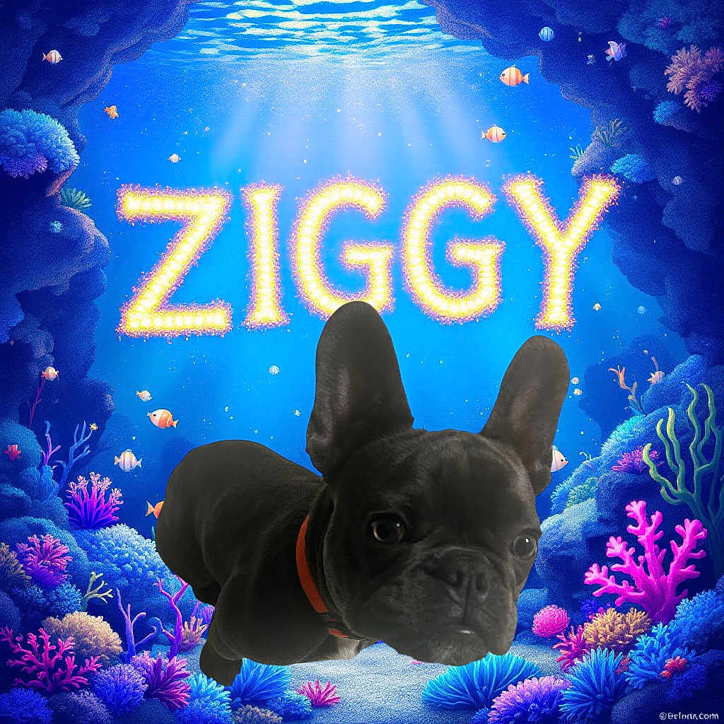Ziggy joined the competition — help win amazing prizes! animal, aquarium, aquatic, boxer, bulldog, canine, dog, fish, frenchbulldog, nature, outdoors, pet, pitbull, puppy, purple, reef, sea, sealife, sphere, water