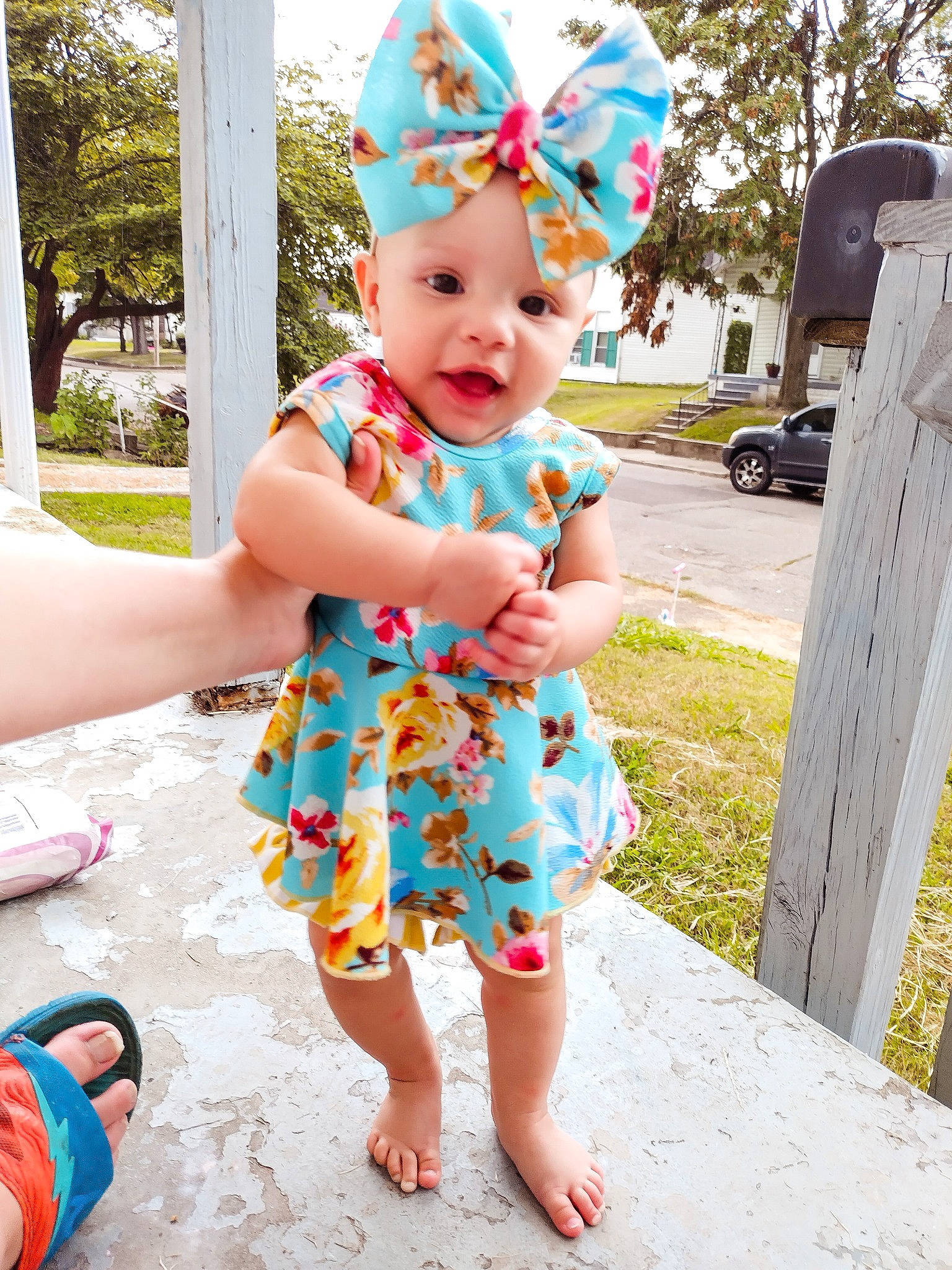 Kadriana is registered to the contest to win money with this photo: baby, baby_toddler_clothing, beauty, child, fun, grass, happy, hat, headwear, leisure, party_hat, people, person, pink, plant, product, public_space, recreation, smile, summer