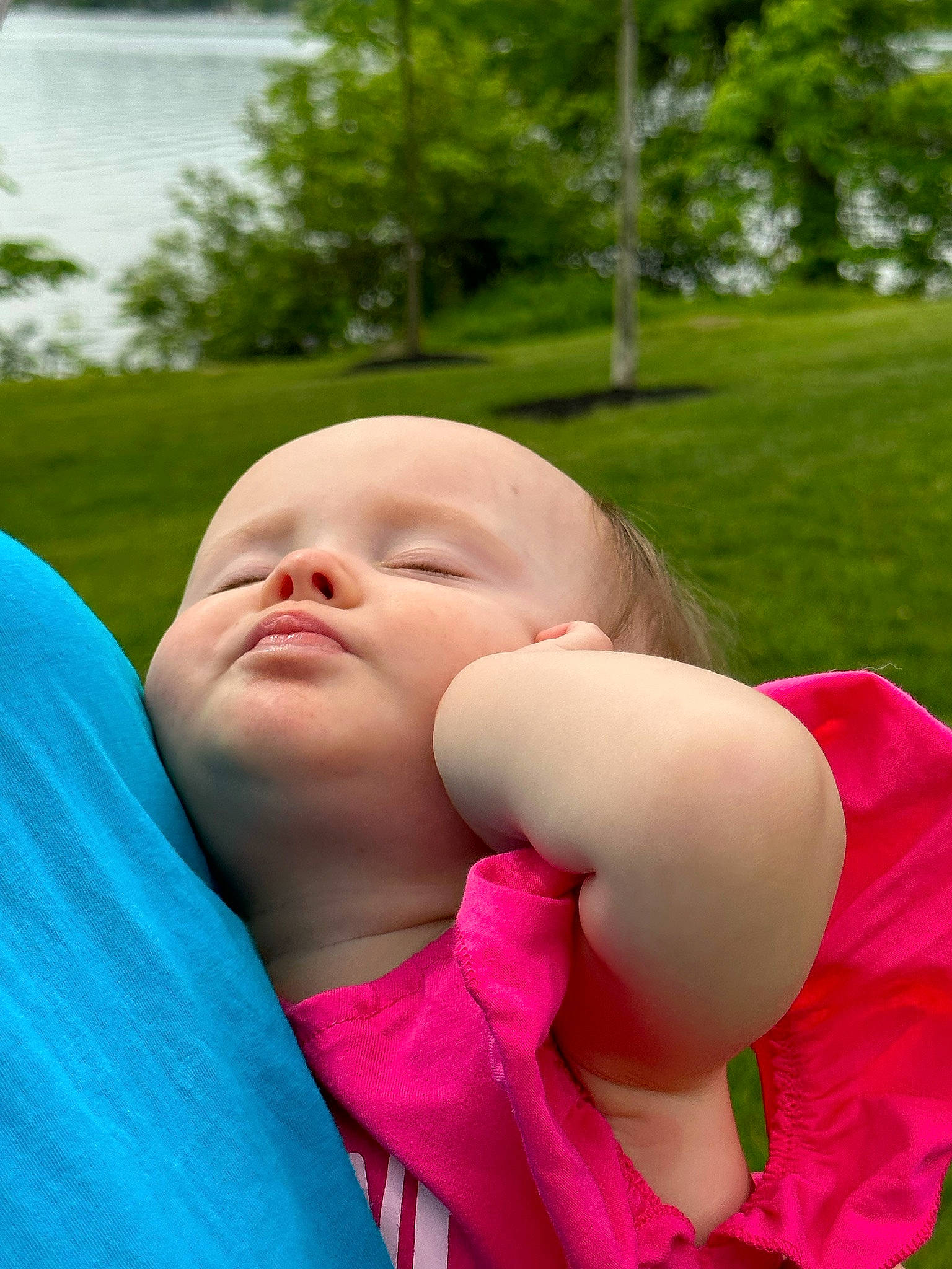 Lilyana joined the competition — help win amazing prizes! baby, baby_toddler_clothing, child, finger, fun, gesture, grass, green, happy, leisure, lip, magenta, people_in_nature, person, pink, plant, recreation, sitting, skin, toddler