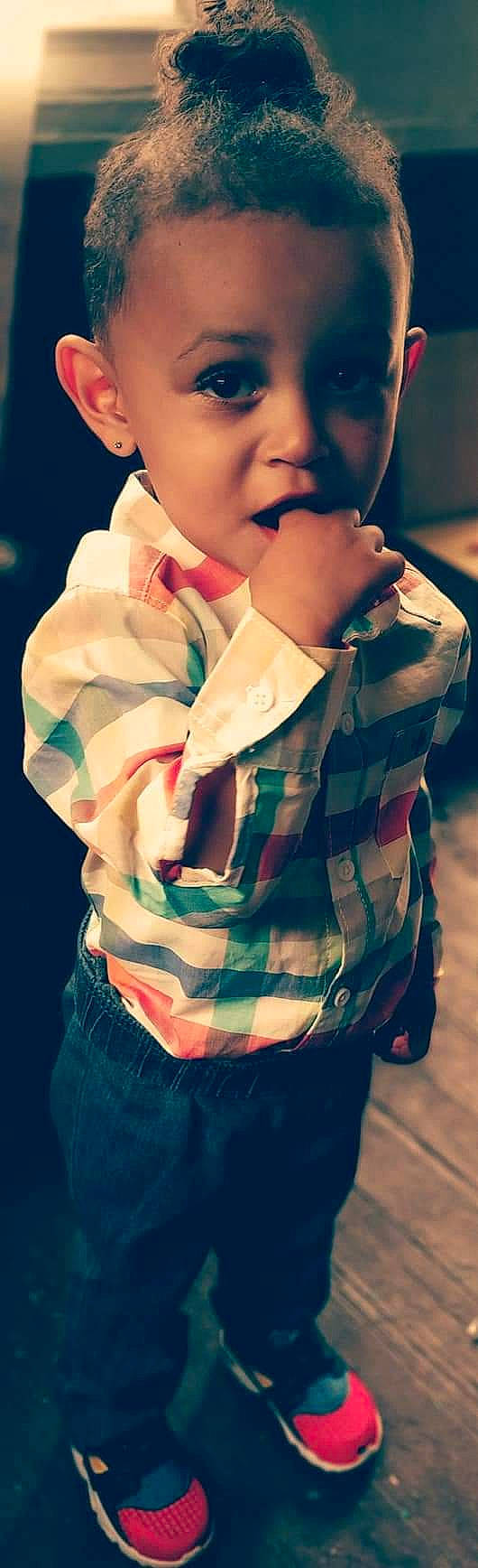 Andre Jr joined the competition — help win amazing prizes! arm, baby, cheek, child, chin, cool, gesture, hand, happy, jacket, neck, nose, outerwear, person, photography, product, sleeve, smile, toddler