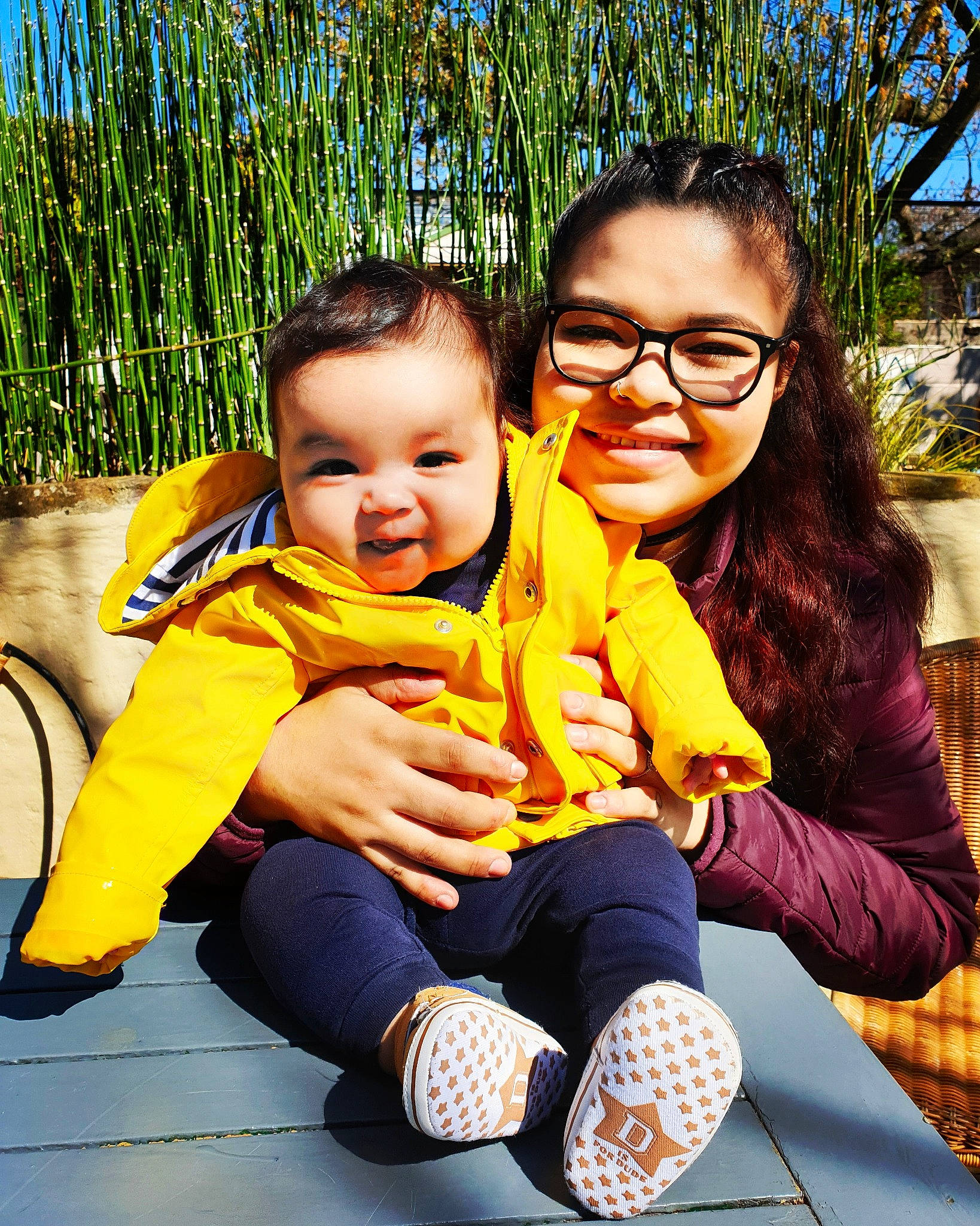 Kilian is registered to the contest to win money with this photo: child, daughter, family, fun, happy, joy, leisure, people, person, photography, plant, smile, toddler, tree, vacation, yellow