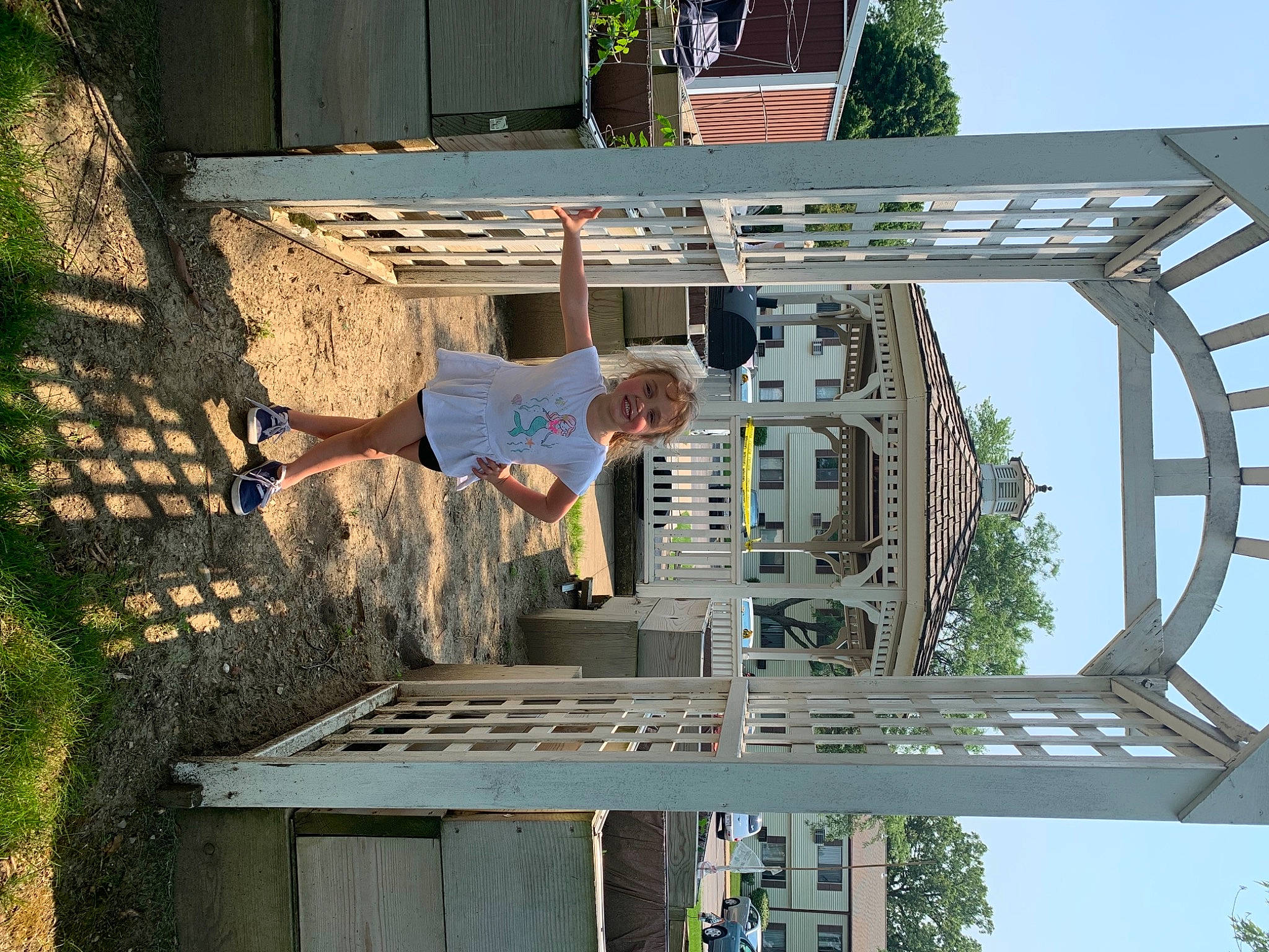 Lia joined the competition — help win amazing prizes! composite_material, engineering, facade, house, joy, landscape, leisure, line, person, plant, property, sky, tree, urban_design, wood