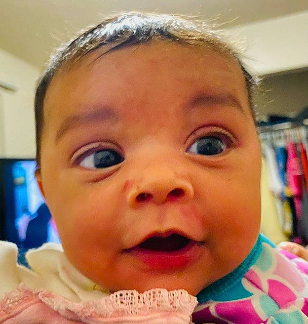 Jacqueline is registered to the contest to win money with this photo: baby, baby_toddler_clothing, cheek, child, cool, ear, eyebrow, eyelash, forehead, fun, hairstyle, happy, iris, jaw, lip, mouth, nose, person, skin, smile