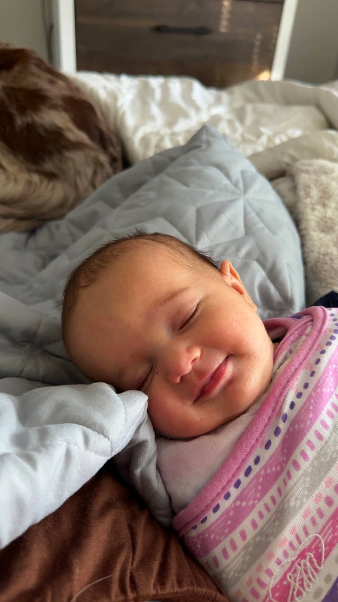 Haisley joined the competition — help win amazing prizes! baby, baby_toddler_clothing, bedding, bedtime, cheek, child, comfort, linens, nap, person, portrait_photography, room, skin, sleep, sleeve, toddler