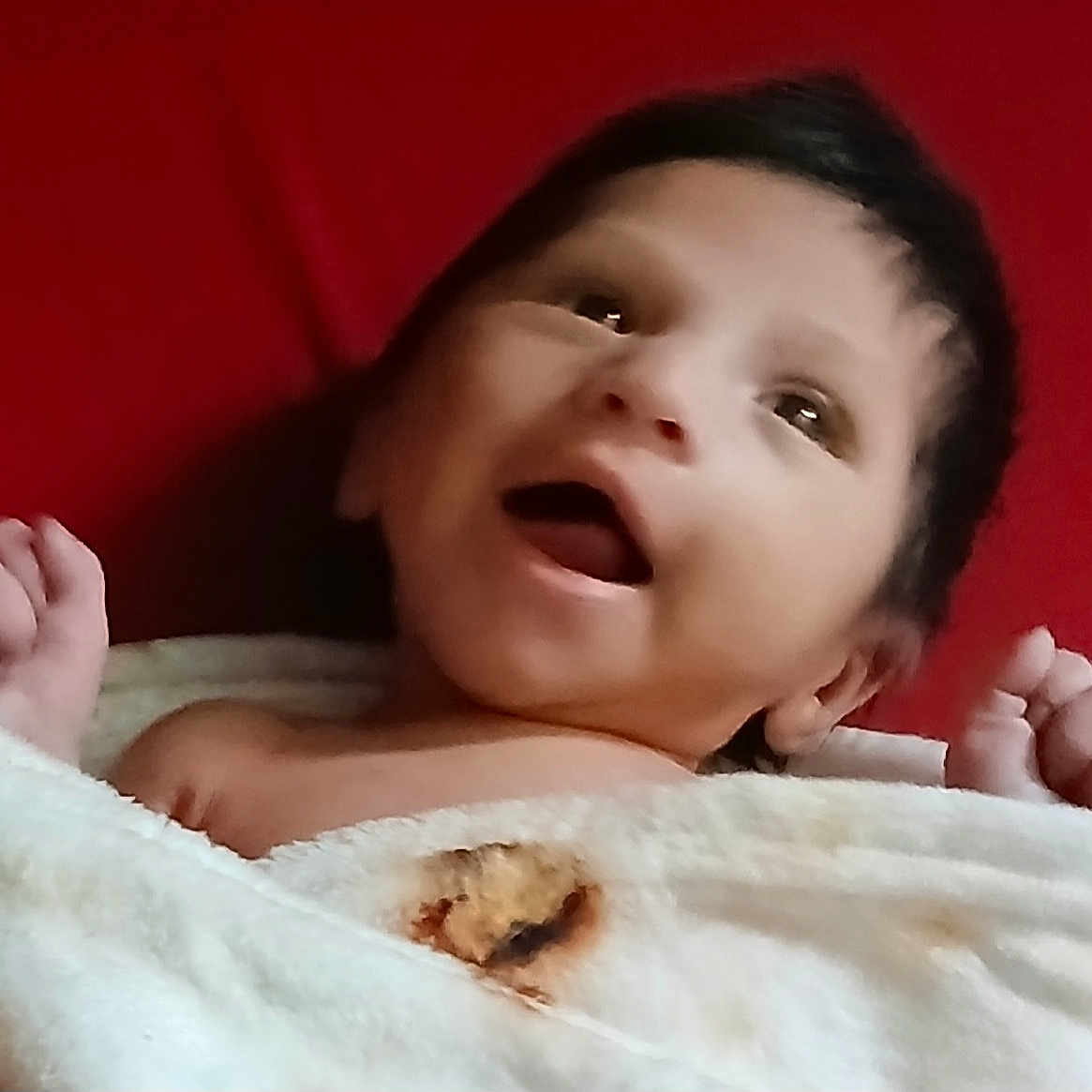 Joaquín joined the competition — help win amazing prizes! baby, babylaughing, bodypart, face, finger, hand, happy, head, newborn, person, photography, portrait, smile