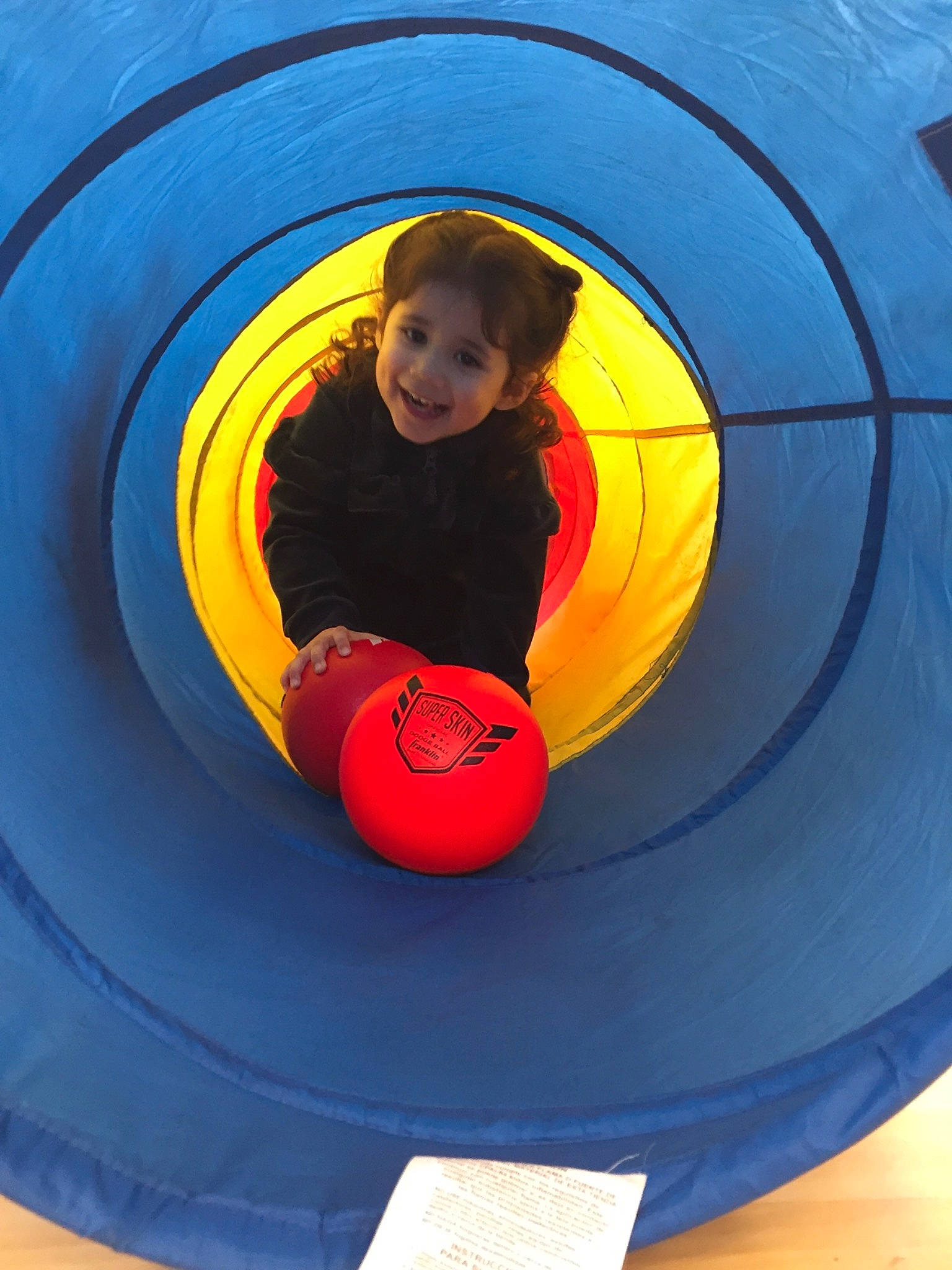 Alessandra joined the competition — help win amazing prizes! child, circle, fun, games, inflatable, joy, outdoor_play_equipment, person, play, recreation, toddler, yellow