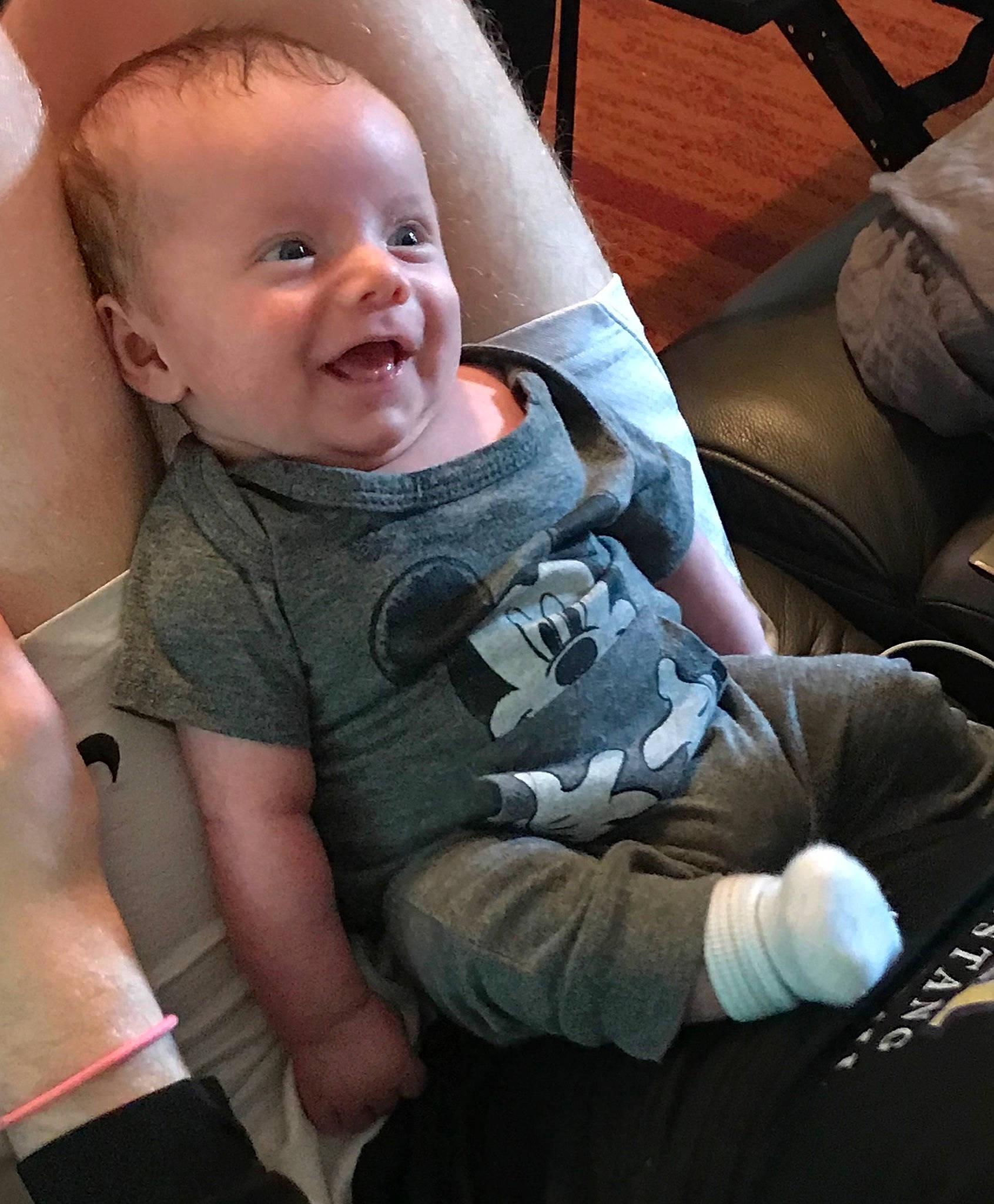 Benji joined the competition — help win amazing prizes! arm, baby, baby_toddler_clothing, cheek, comfort, cool, eye, face, finger, gesture, hand, happy, head, lap, leg, mouth, person, skin, smile, thumb