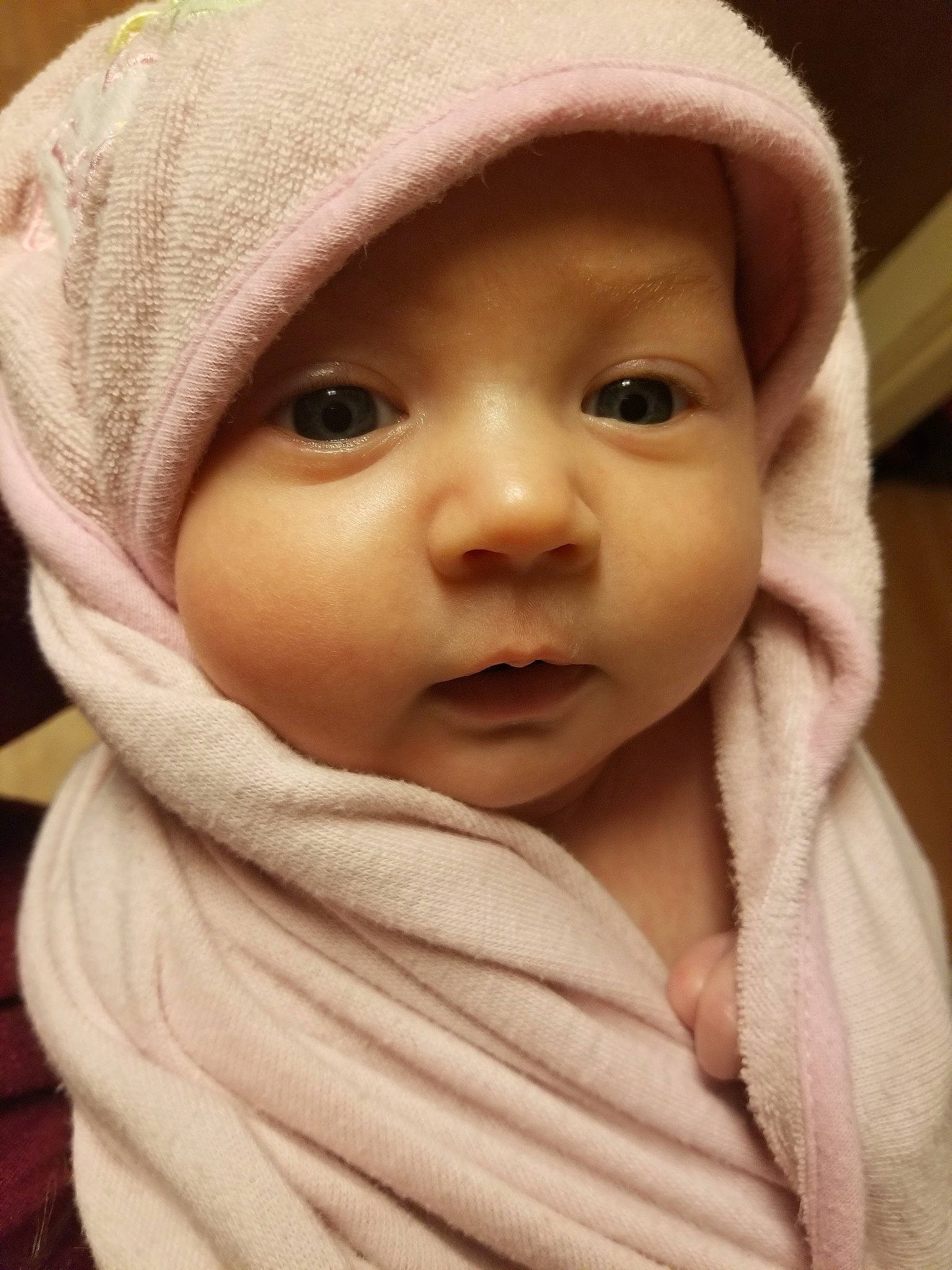 Arilynn joined the competition — help win amazing prizes! baby, cheek, child, chin, close_up, eye, face, head, headgear, headwear, lip, mouth, nose, person, skin, smile, toddler
