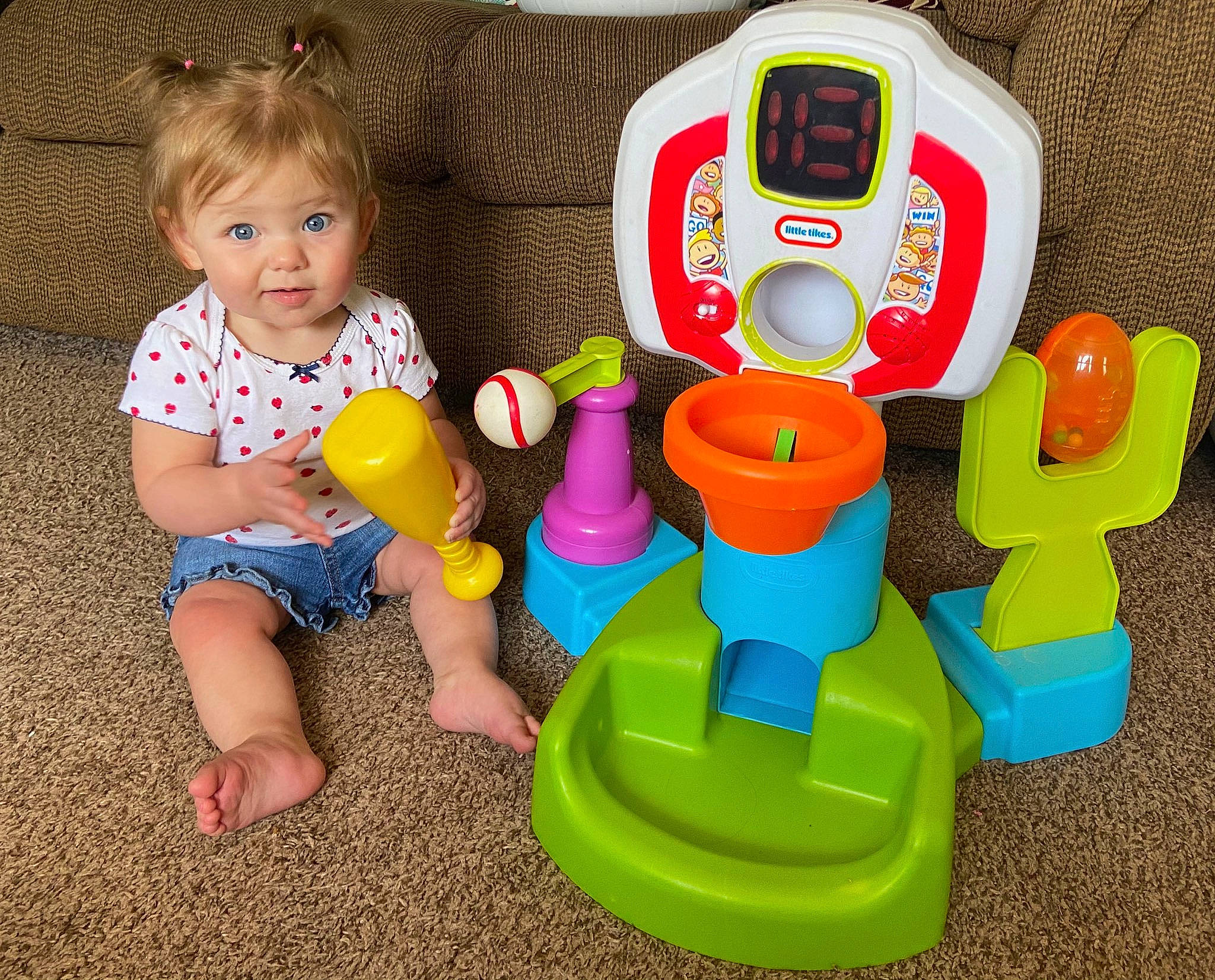 Meredith joined the competition — help win amazing prizes! baby, baby_playing_with_toys, baby_products, baby_toys, bath_toy, child, fun, person, play, playset, potty_training, product, toddler, toy
