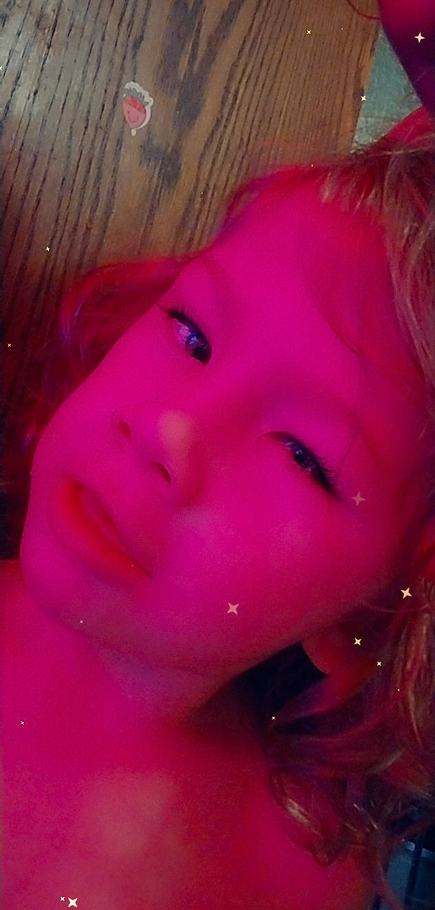 Riott Liam is registered to the contest to win money with this photo: cheek, chest, child, electric_blue, eyebrow, eyelash, fun, hair_coloring, happy, jaw, lip, magenta, mouth, nose, person, petal, pink, purple, selfie, toddler