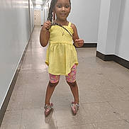 Amillianna joined the competition — help win amazing prizes! accessories, bodypart, child, clothing, dress, female, finger, footwear, girl, hand, indoors, jewelry, necklace, person, sandal, shoe, shorts, sleeve, standing, walking