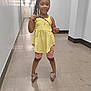 accessories, bodypart, child, clothing, dress, female, finger, footwear, girl, hand, indoors, jewelry, necklace, person, sandal, shoe, shorts, sleeve, standing, walking