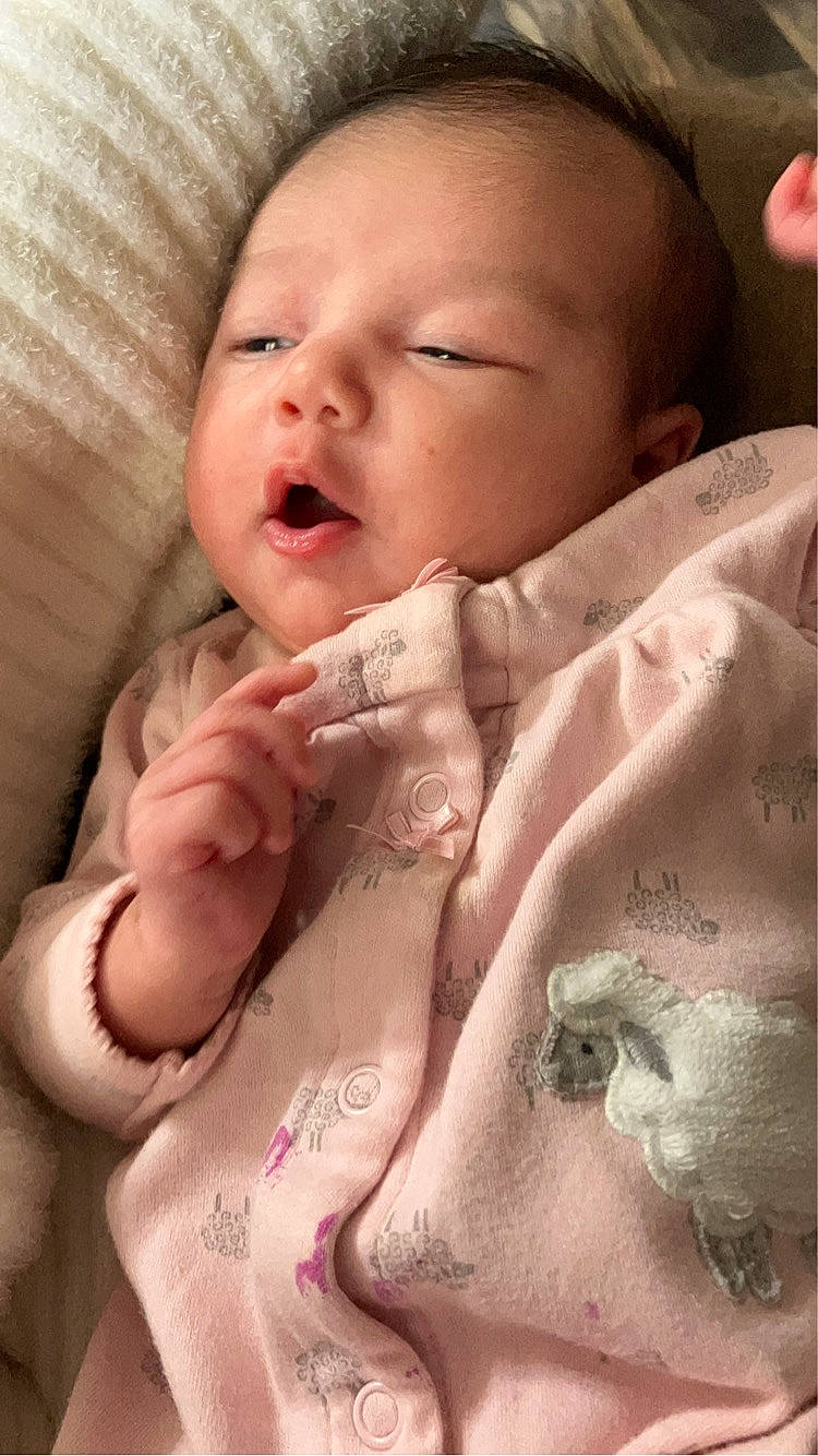 Avery is registered to the contest to win money with this photo: baby, baby_sleeping, cheek, comfort, eye, face, finger, gesture, hand, head, lip, mouth, neck, nose, person, pink, skin, sleeve, textile, thumb