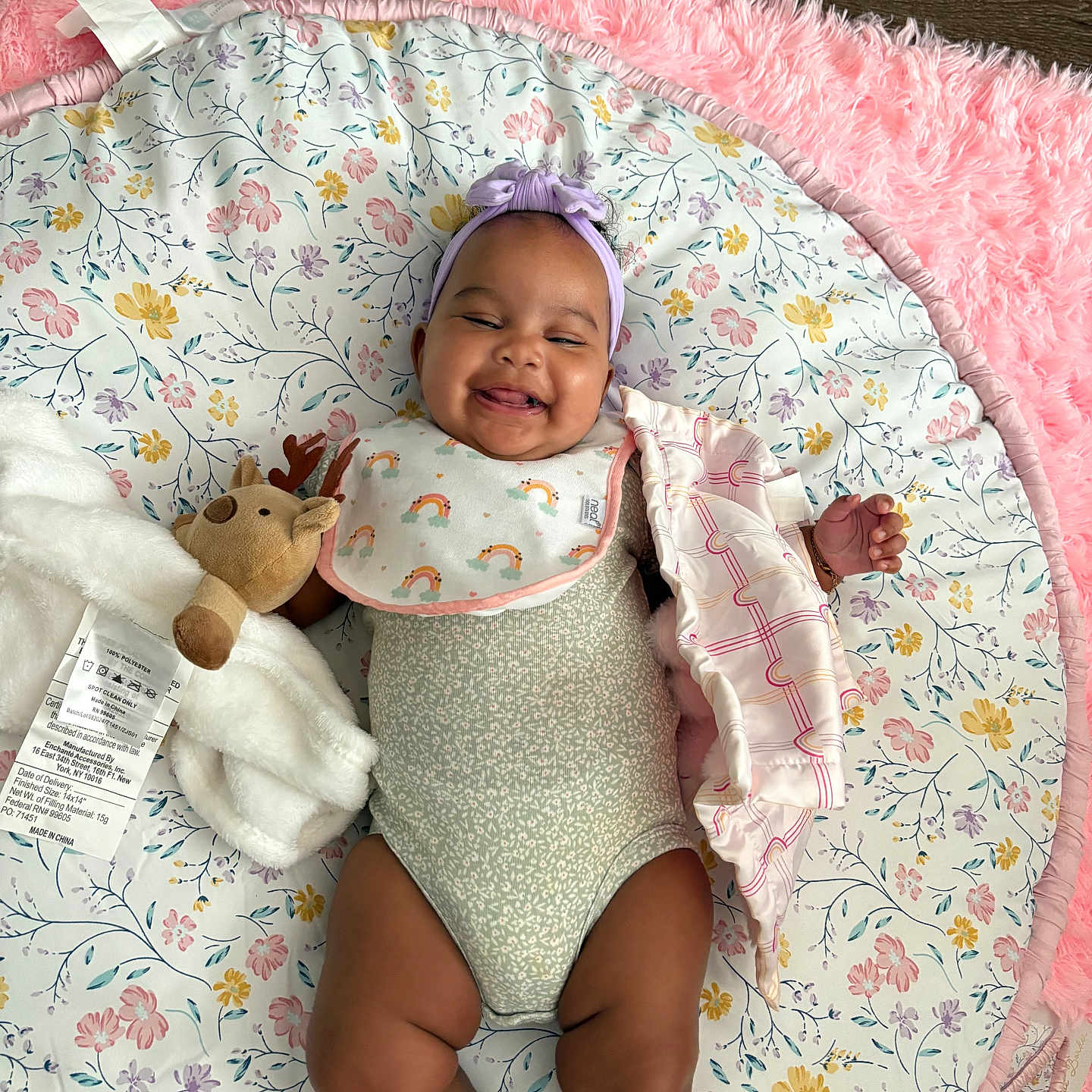 Ariella joined the competition — help win amazing prizes! applique, baby, bed, blanket, bonnet, clothing, crib, face, furniture, happy, hat, head, homedecor, infantbed, newborn, person, photography, portrait, quilt, smile