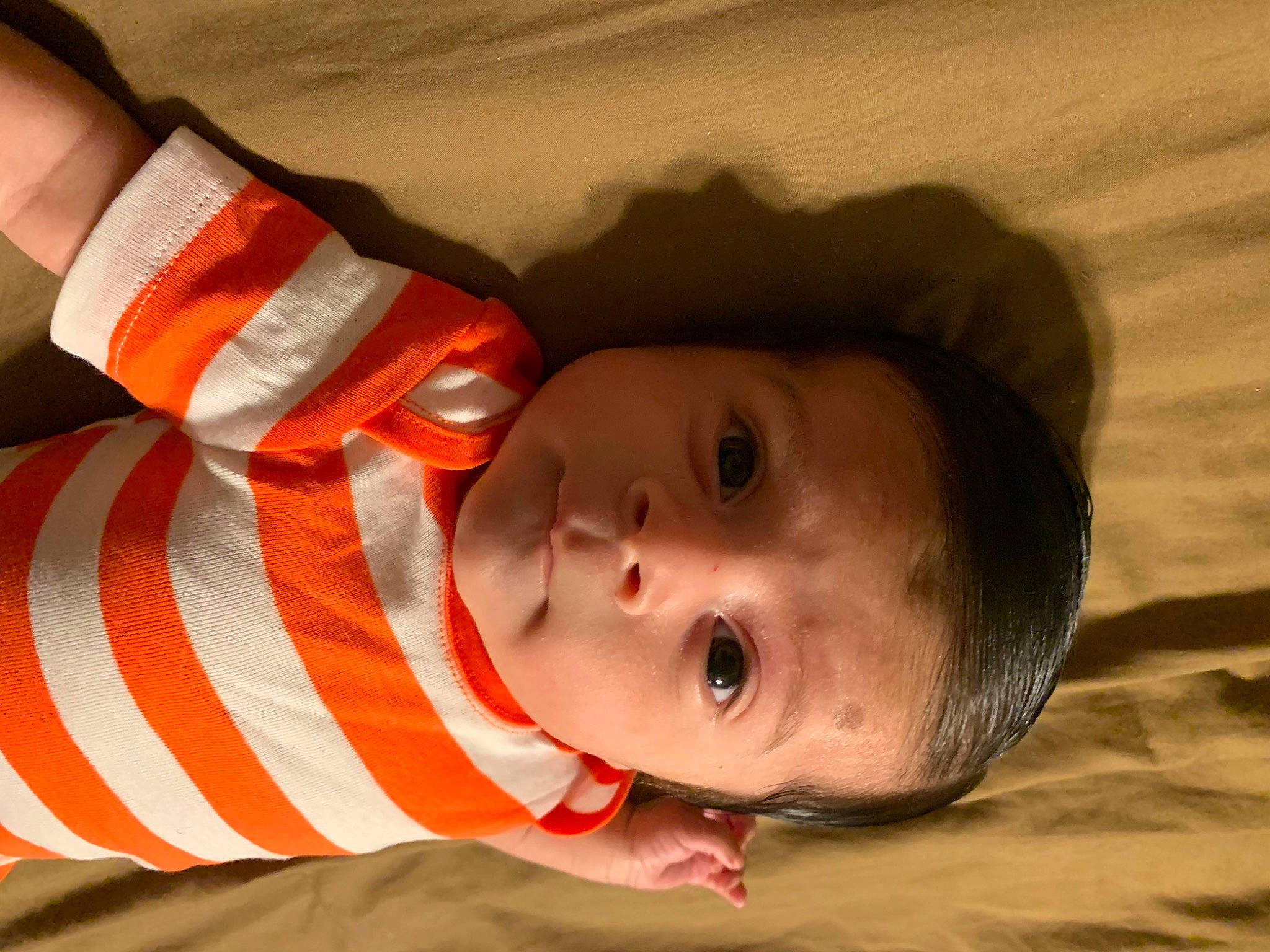 Apollo Galvan joined the competition — help win amazing prizes! baby, carmine, cheek, child, eye, face, fashion_accessory, flash_photography, flesh, fun, happy, hat, head, human_body, linens, lip, nose, orange, person, portrait_photography