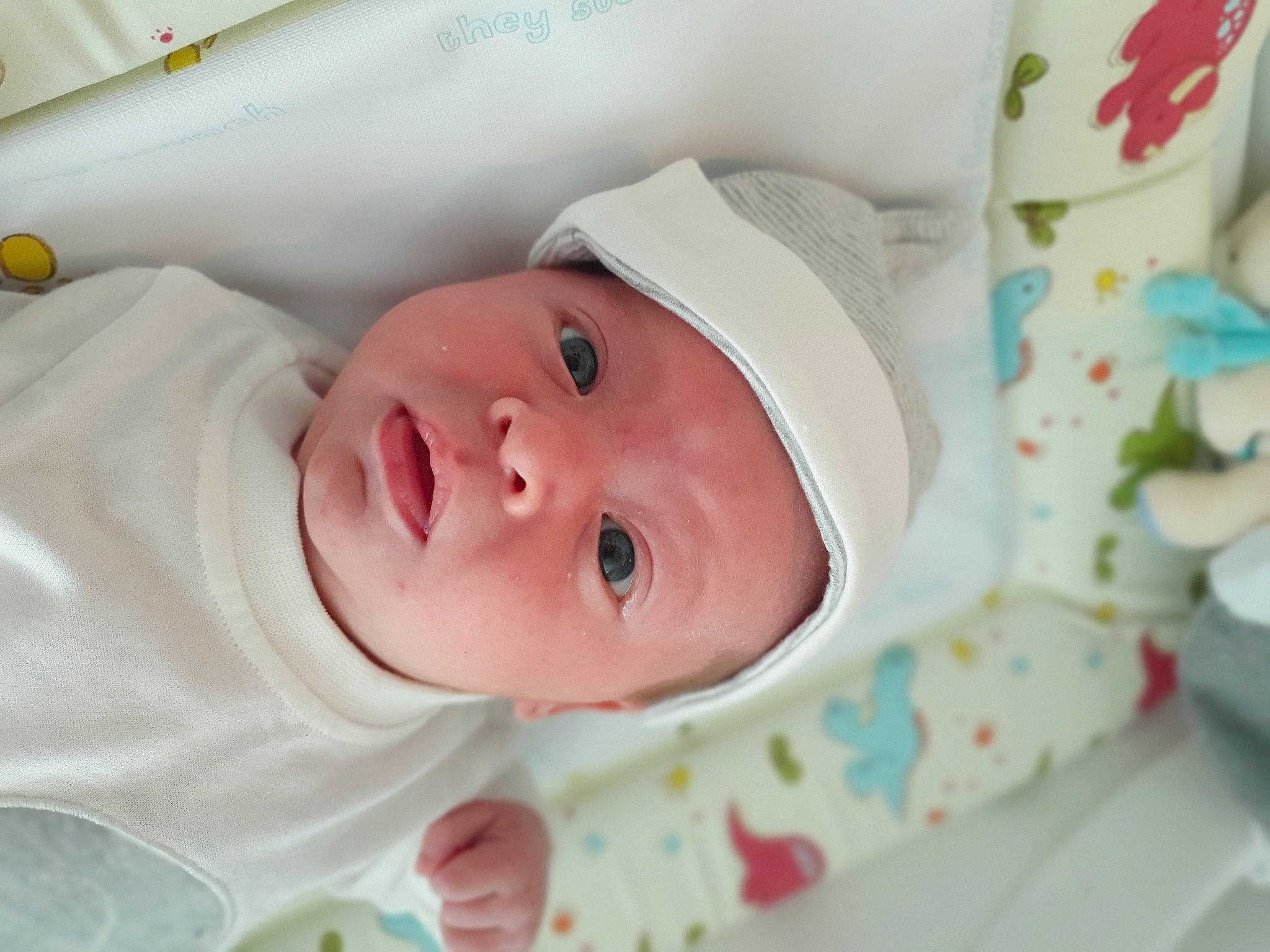 Lennie joined the competition — help win amazing prizes! baby, baby_products, baby_safety, baby_toddler_clothing, cheek, child, comfort, eye, face, linens, lip, pattern, person, pink, room, skin, smile, textile, toddler