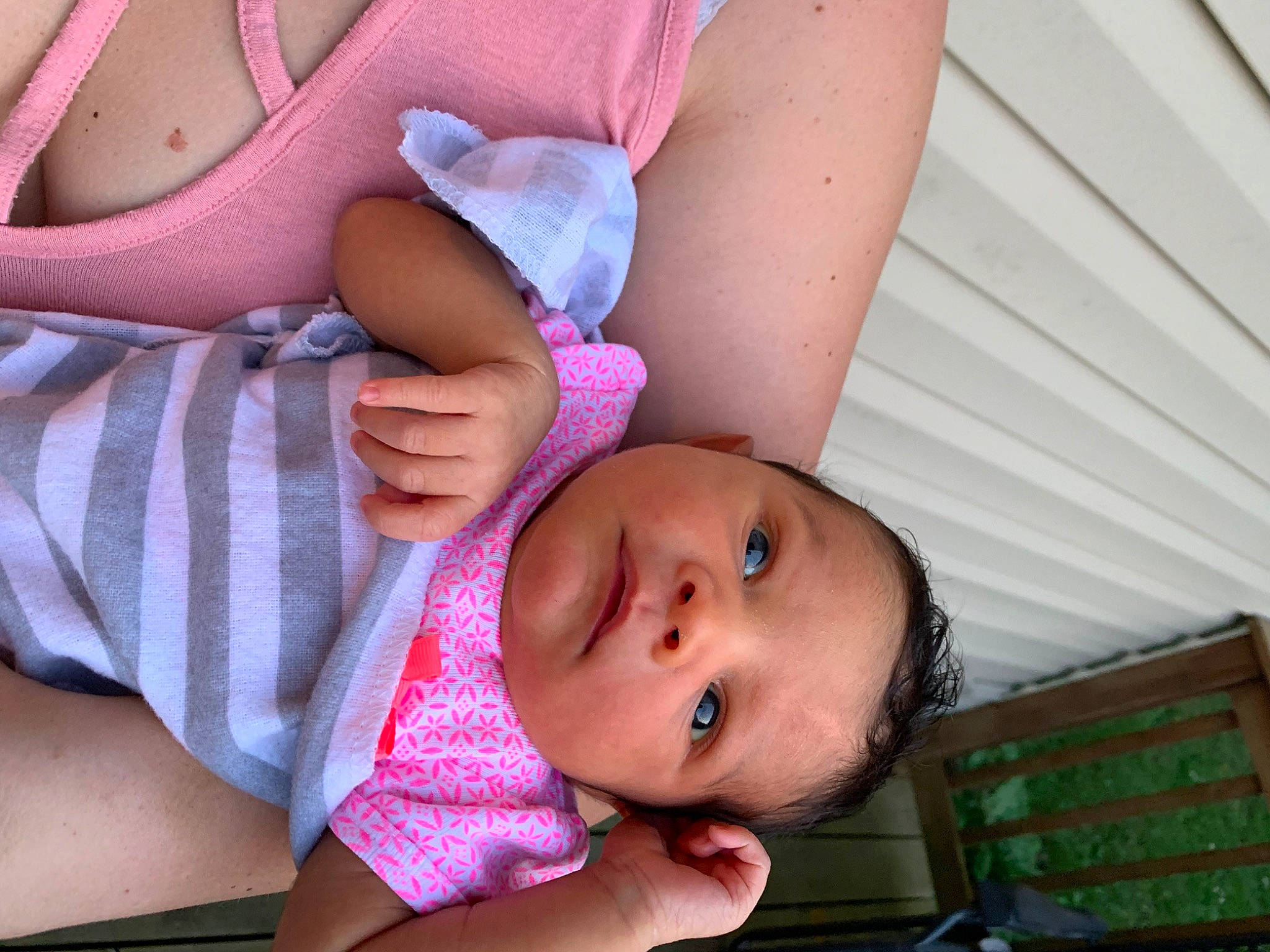 Leighton is registered to the contest to win money with this photo: baby, baby_products, baby_toddler_clothing, child, finger, hand, person, pink, skin, toddler