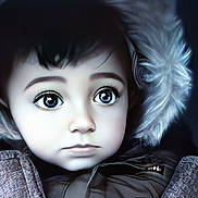 Chayni participe au concours pour gagner de l'argent avec cette photo : bangs, black_hair, cheek, child, darkness, doll, electric_blue, eyebrow, eyelash, flash_photography, fur, iris, jaw, lip, no_expression, nose, outerwear, portrait_photography, skin, toy