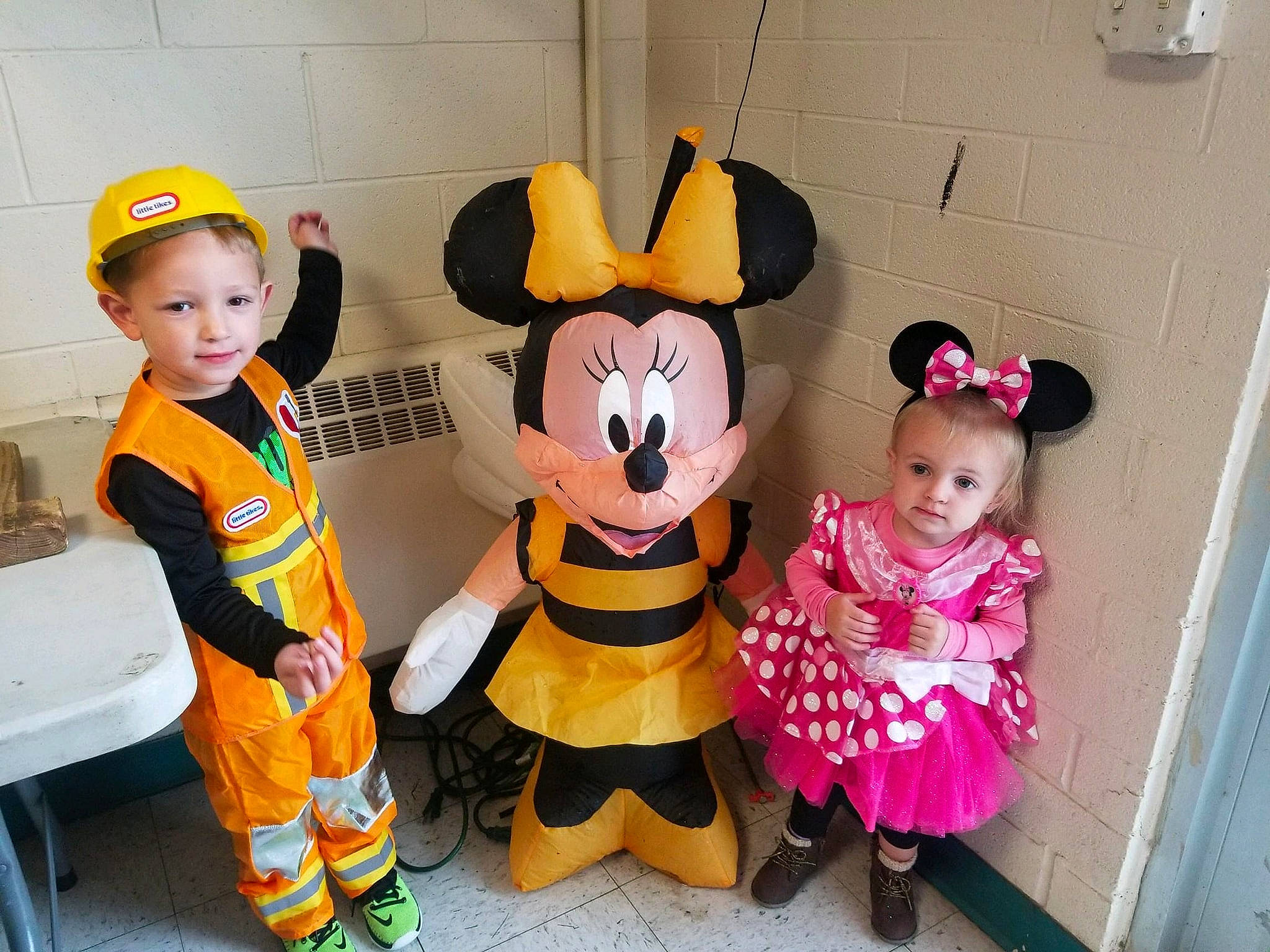 Bryson is registered to the contest to win money with this photo: child, costume, fun, halloween, person, plush, product, stuffed_toy, toddler, toy, yellow