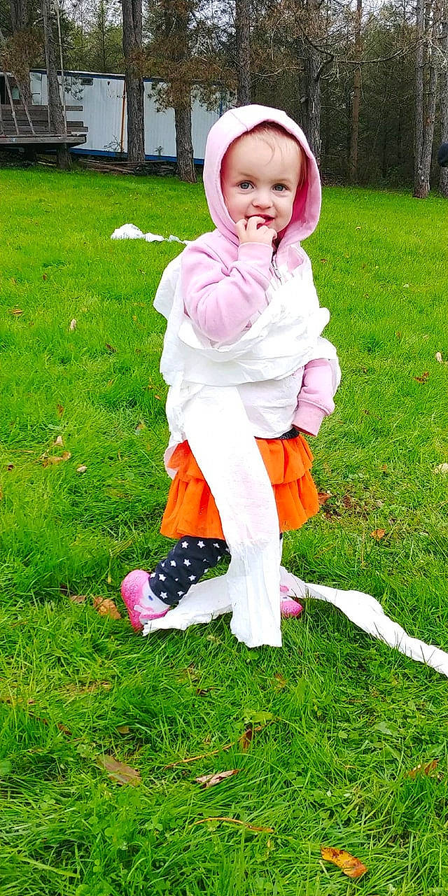 Adelyn joined the competition — help win amazing prizes! child, clothing, costume, day, flower, fun, garden, girl, grass, green, happiness, infant, joy, lawn, person, pink, plant, play, smile, spring