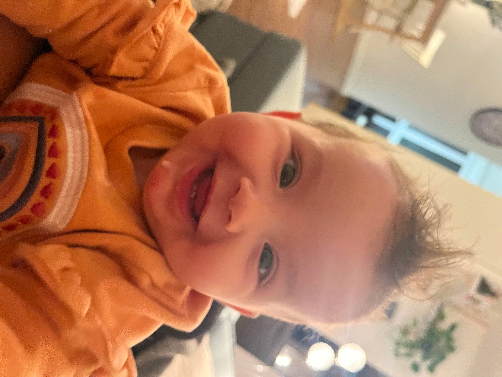 Elena participe au concours pour gagner de l'argent avec cette photo : baby, baby_toddler_clothing, cheek, child, comfort, ear, eyelash, fun, happy, hat, joy, lip, mouth, nose, peach, person, portrait_photography, room, skin, smile