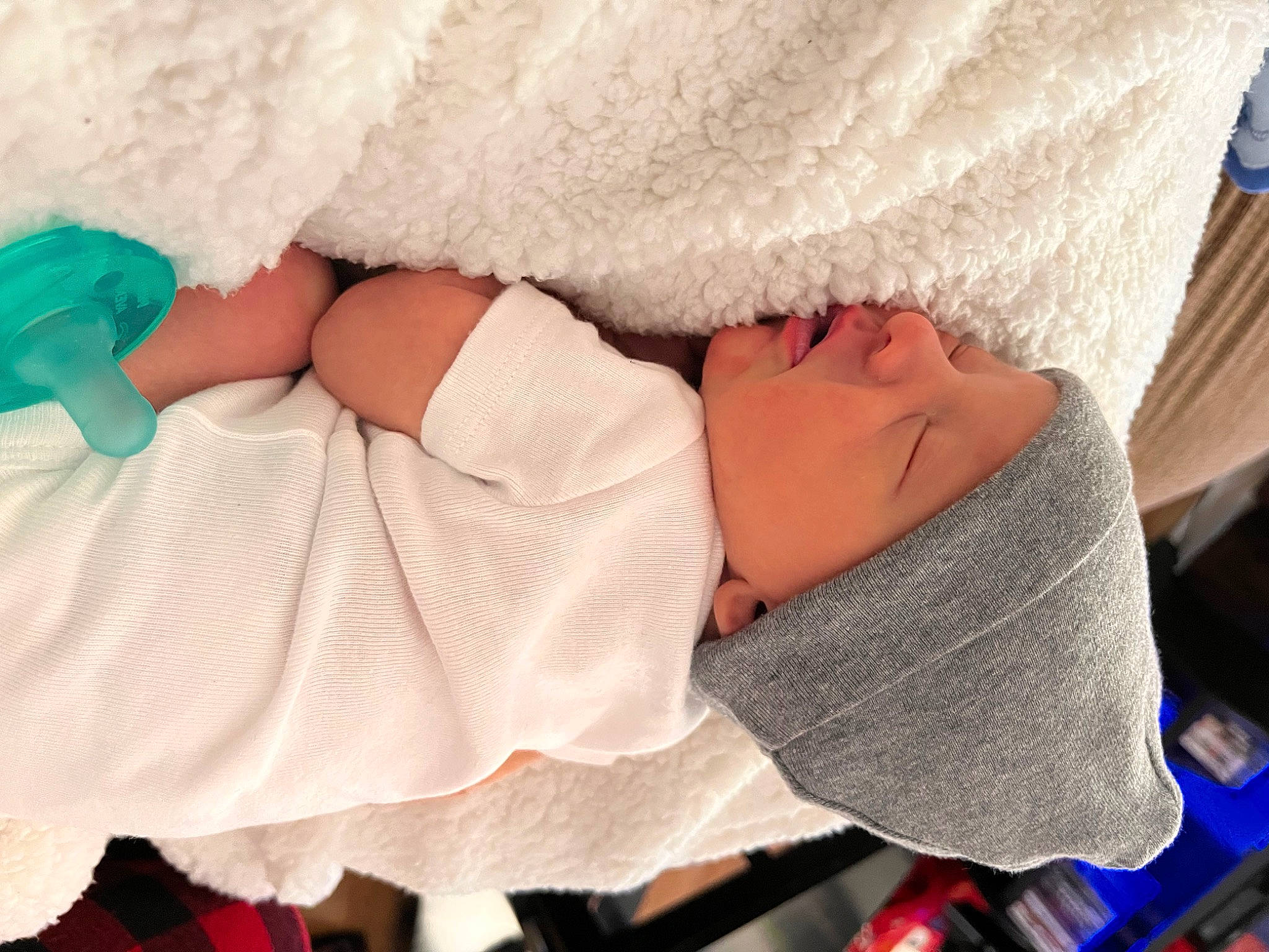 Kasen joined the competition — help win amazing prizes! baby_sleeping, child, comfort, finger, fur, gesture, hand, headgear, headwear, human_body, human_leg, joint, knit_cap, leisure, linens, nail, person, room, textile, thigh