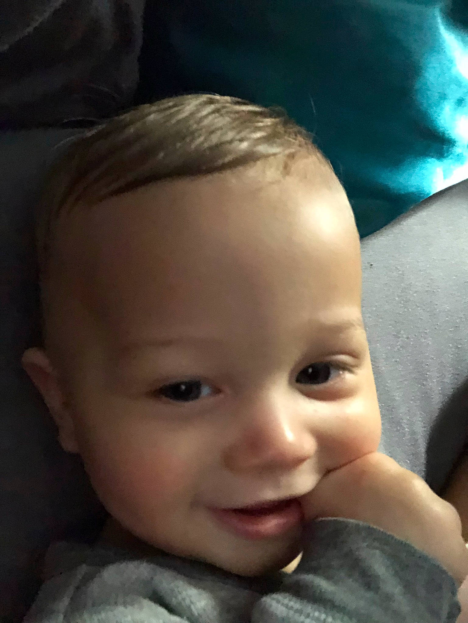 Jonah is registered to the contest to win money with this photo: baby, cheek, ear, eye, eyebrow, eyelash, face, flash_photography, forehead, gesture, happy, head, iris, jaw, lip, mouth, neck, nose, person, skin