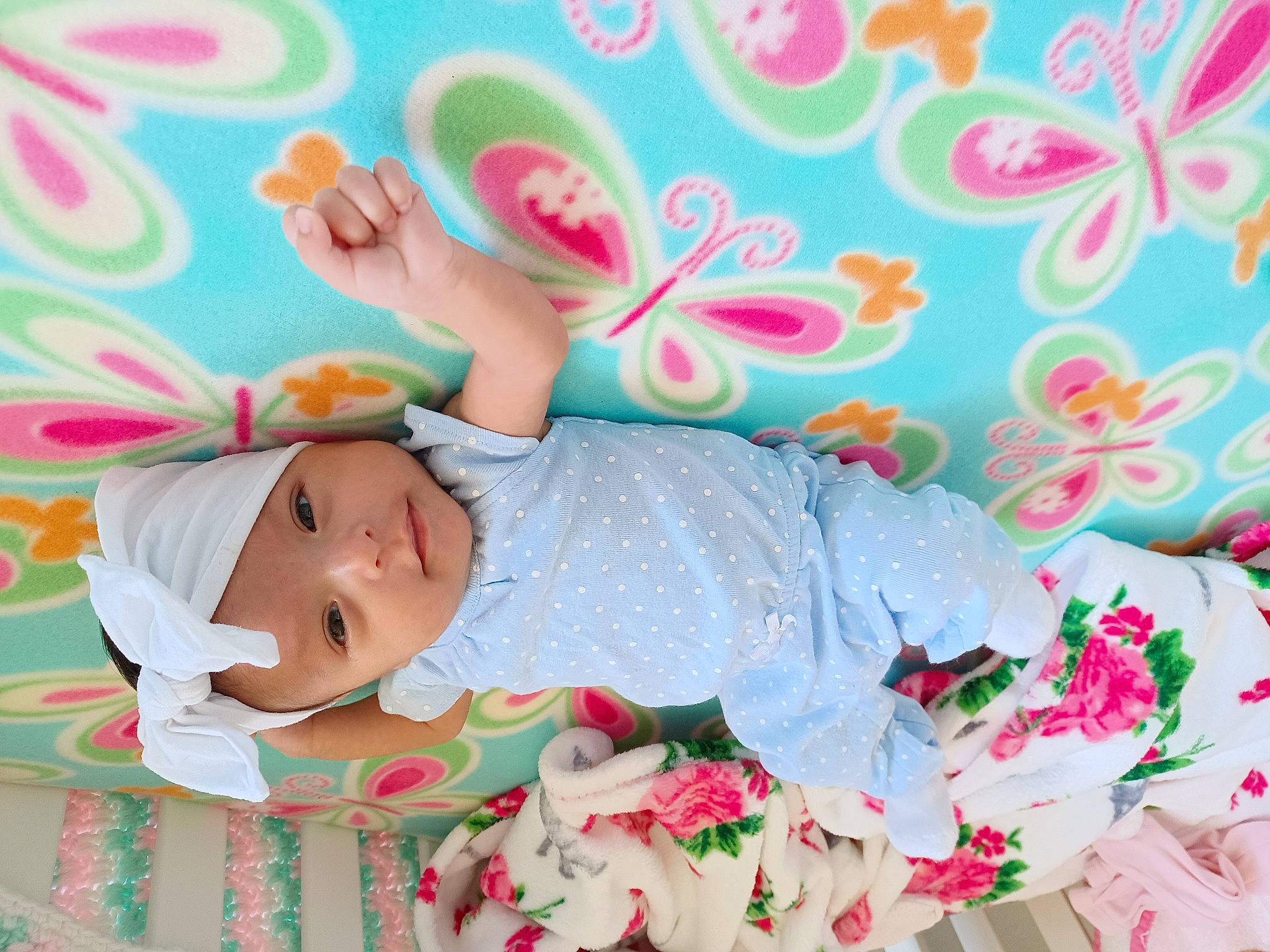 Jazelle joined the competition — help win amazing prizes! baby, baby_products, baby_safety, baby_toddler_clothing, baby_toys, child, happy, hat, headwear, linens, magenta, pattern, person, pink, product, room, skin, sleeve, sock, textile