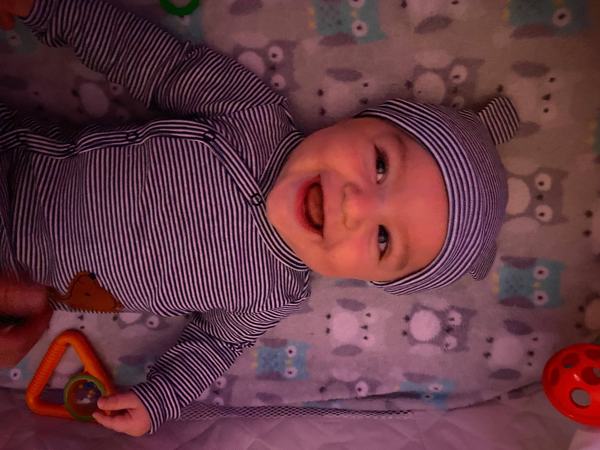 Jayden Dream is registered to the contest to win money with this photo: baby, bedtime, cheek, child, eye, headwear, joy, mouth, nose, person, pink, skin, sleep, smile, toddler