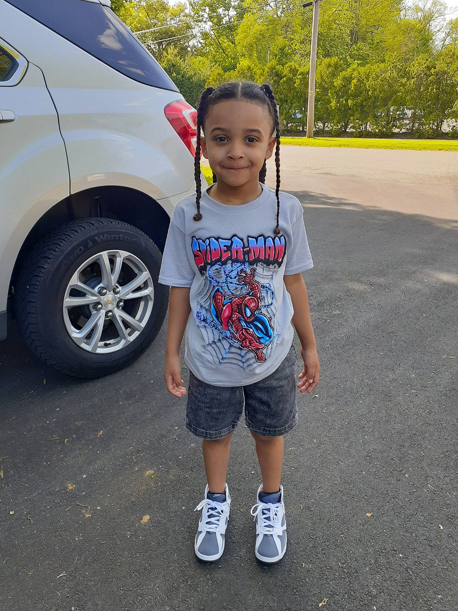 Jayceon joined the competition — help win amazing prizes! alloy_wheel, asphalt, automotive_design, automotive_exterior, automotive_lighting, automotive_tire, bumper, car, fender, hand, joy, motor_vehicle, person, public_space, shoe, shorts, tire, tree, vehicle, vehicle_door