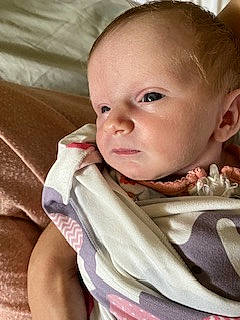 Lilly joined the competition — help win amazing prizes! baby, baby_toddler_clothing, cheek, child, collar, comfort, ear, eyebrow, eyelash, happy, iris, linens, lip, mouth, neck, nose, person, skin, sleeve, smile