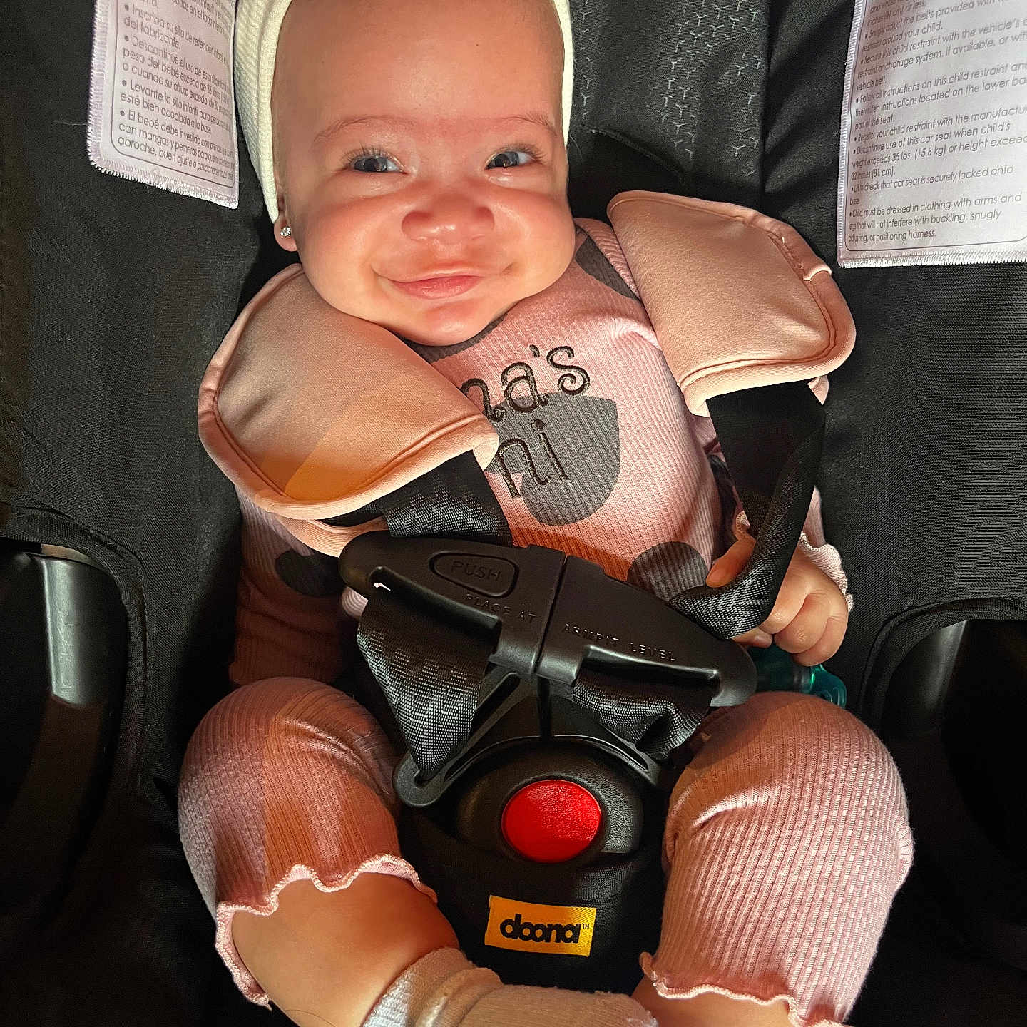 Bryelle joined the competition — help win amazing prizes! baby, bodypart, car, car_interior, carseat, clothing, cushion, electronics, face, finger, glove, gun, hand, head, homedecor, person, photography, portrait, transportation, weapon