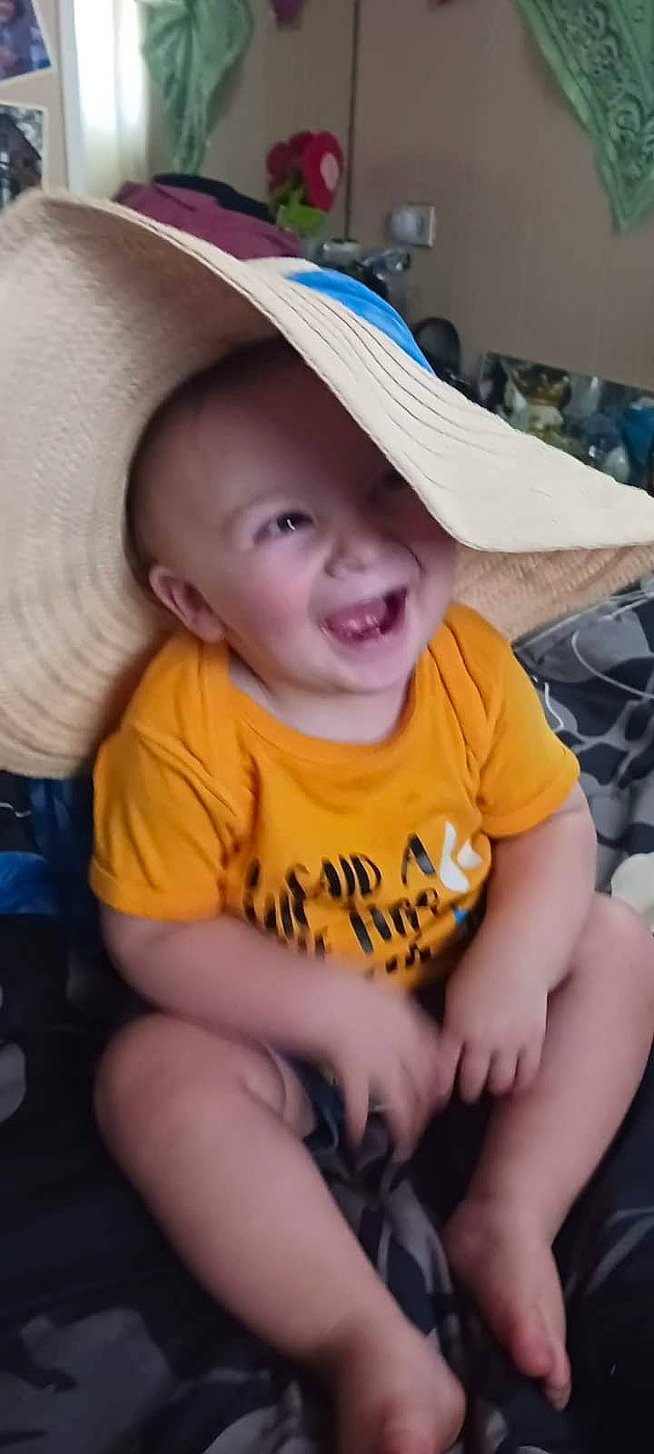 Ryder joined the competition — help win amazing prizes! arm, baby, cap, cheek, child, comfort, cool, eye, facial_expression, finger, happy, headgear, mouth, nose, person, photograph, product, skin, sleeve, smile