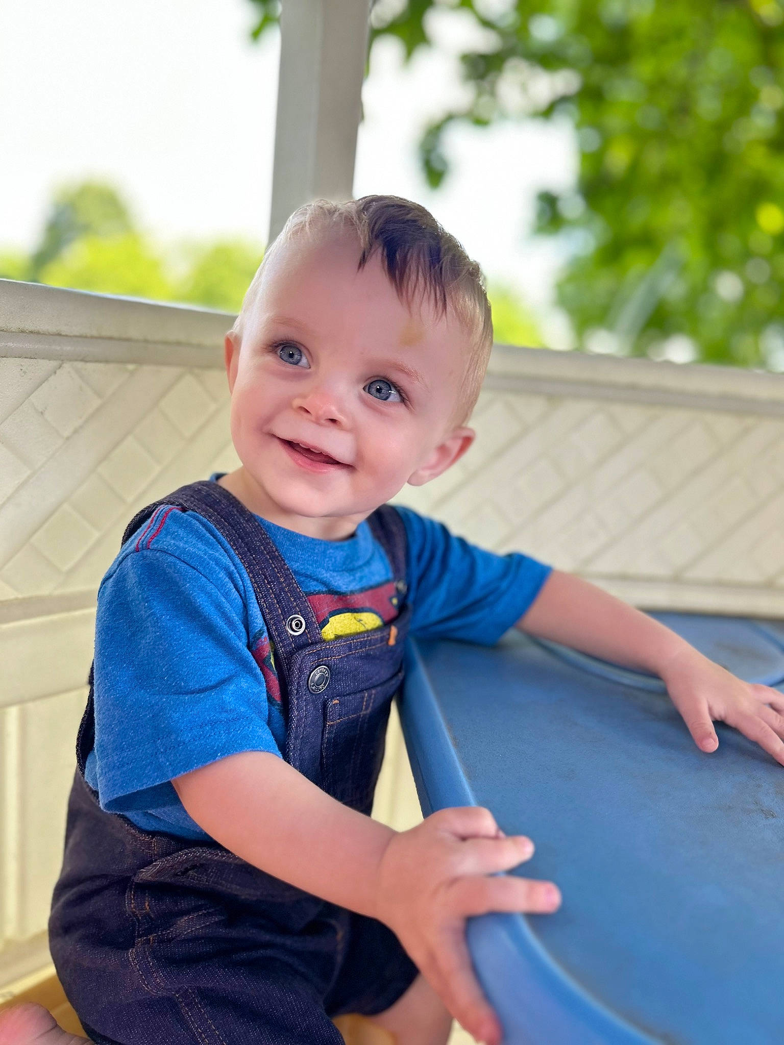 Nolan joined the competition — help win amazing prizes! arm, baby, baby_toddler_clothing, child, electric_blue, facial_expression, fun, grass, happy, joint, joy, leisure, person, recreation, shoulder, sitting, skin, sleeve, smile, standing