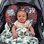Bryson joined the competition — help win amazing prizes! baby, blanket, blue_eyes, child, clothing, comfort, cute, expression, face, hands, head, infant, outdoor, patchwork, pattern, person, seat, smile, soft, stroller