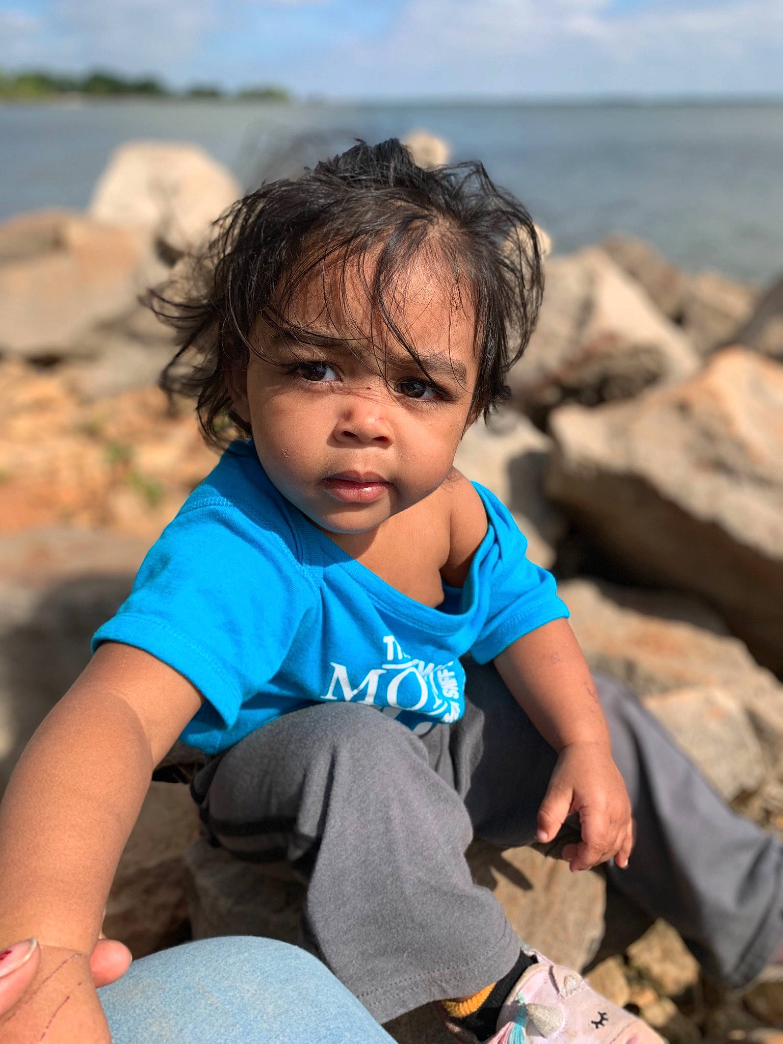 Persephone joined the competition — help win amazing prizes! beach, child, coast, fun, happy, leisure, ocean, person, photography, play, rock, sand, sea, sitting, smile, summer, toddler, vacation, water