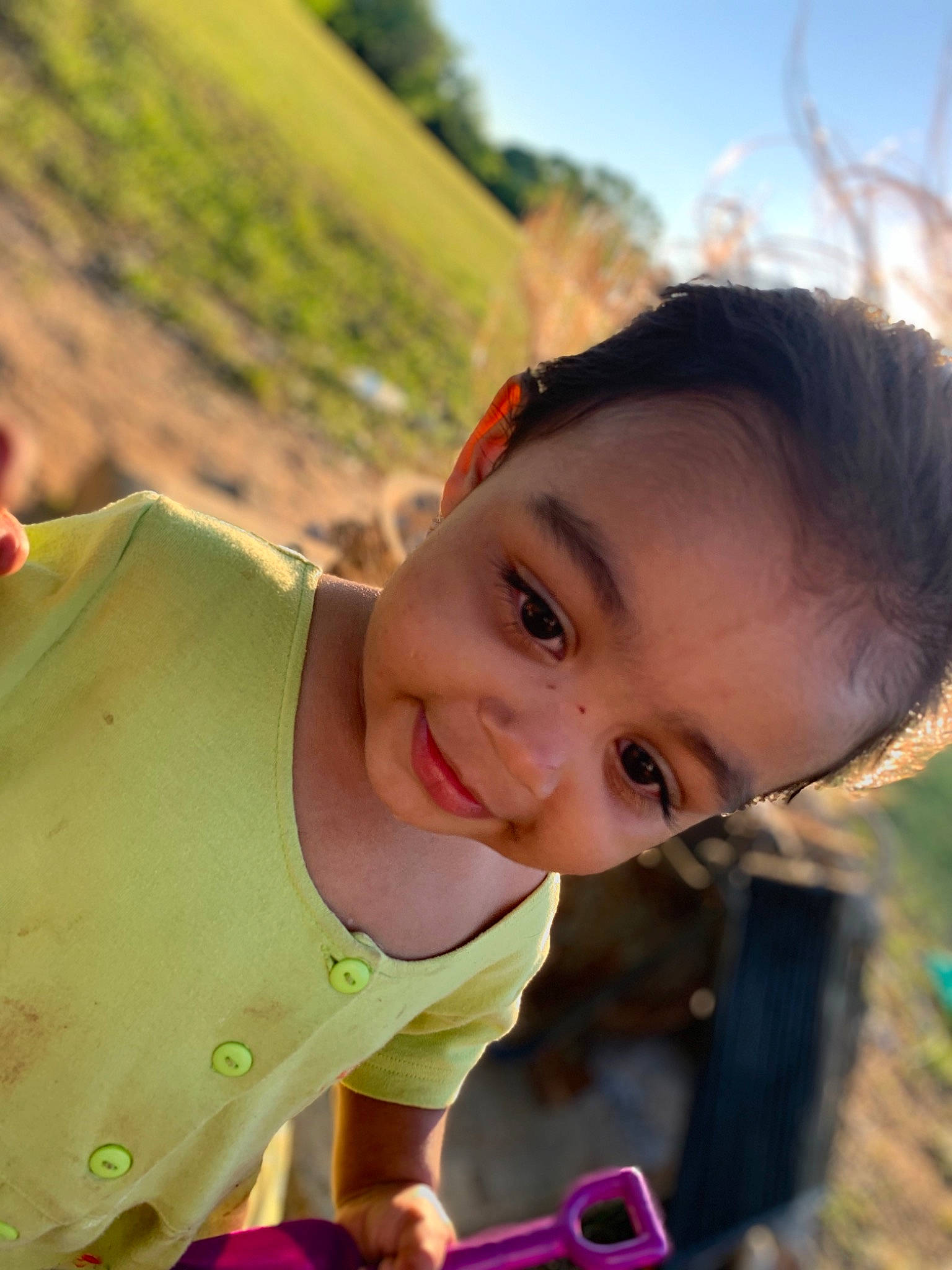 Persephone is registered to the contest to win money with this photo: baby, beauty, child, fun, grass, happy, joy, nose, person, photography, plant, play, recreation, skin, smile, summer, sunlight, toddler, tree, vacation