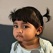 Zunairah joined the competition — help win amazing prizes! child, clothing, cute, earrings, expression, eyebrows, eyes, face, hair, indoors, mickey_mouse, mouth, nose, person, pigtails, portrait, shirt, skin, toddler, young_child
