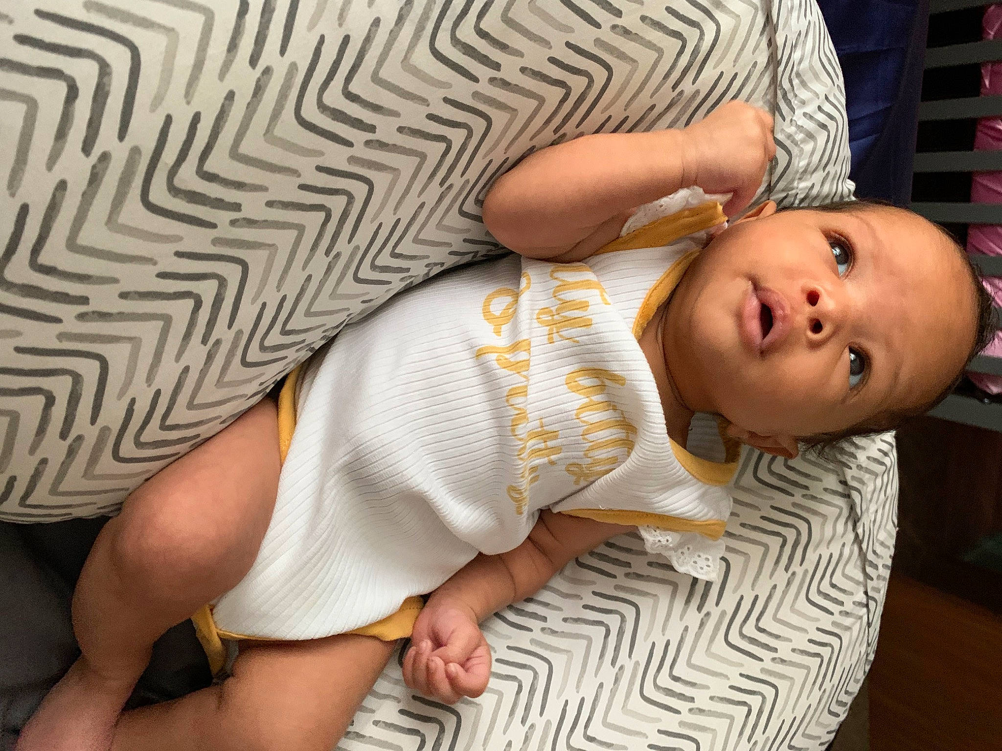 Avah joined the competition — help win amazing prizes! baby, baby_toddler_clothing, comfort, facial_expression, finger, hairstyle, hand, human, human_body, joint, leg, mammal, mouth, muscle, nose, person, skin, sleeve, textile, thigh