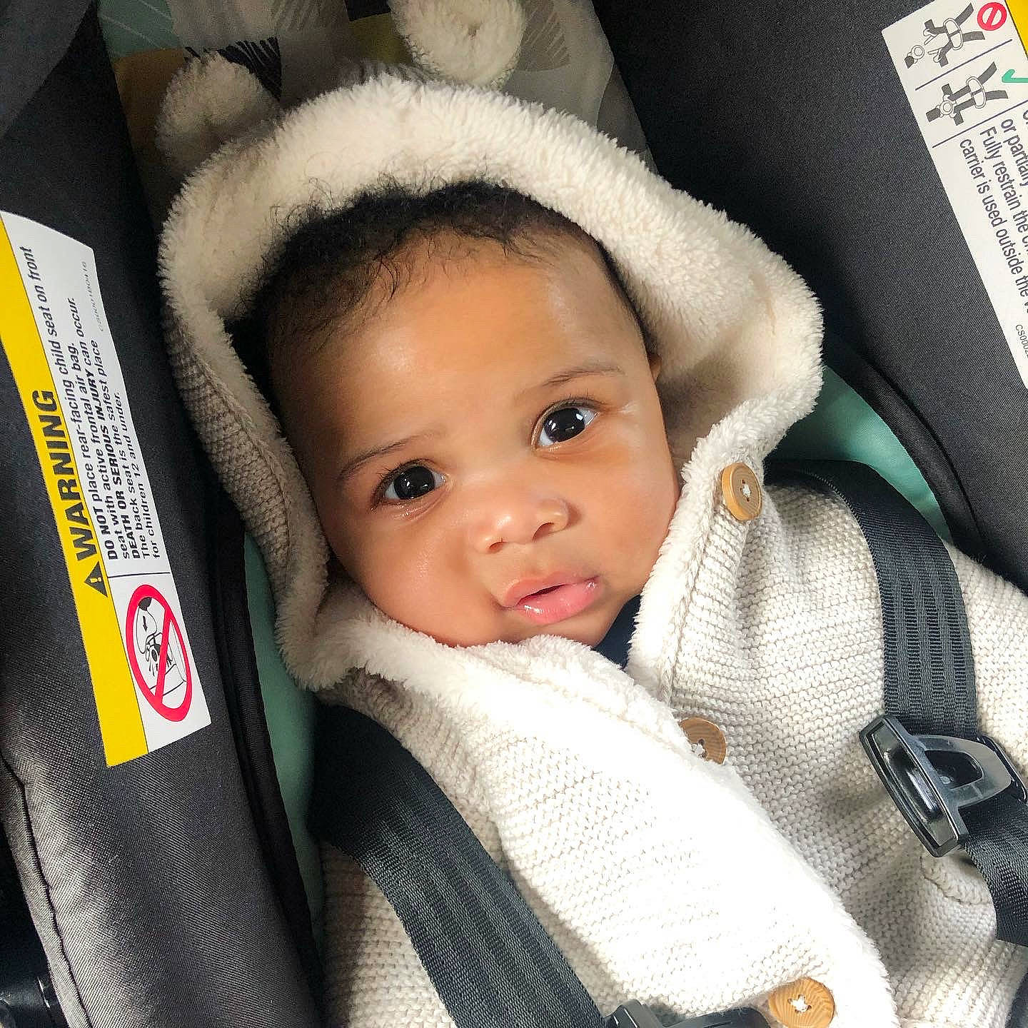 Asaad is registered to the contest to win money with this photo: baby, baby_carriage, baby_in_car_seat, baby_products, baby_safety, baby_toddler_clothing, car_seat, cheek, child, comfort, eye, eyebrow, eyelash, head, iris, organ, person, product, skin, textile