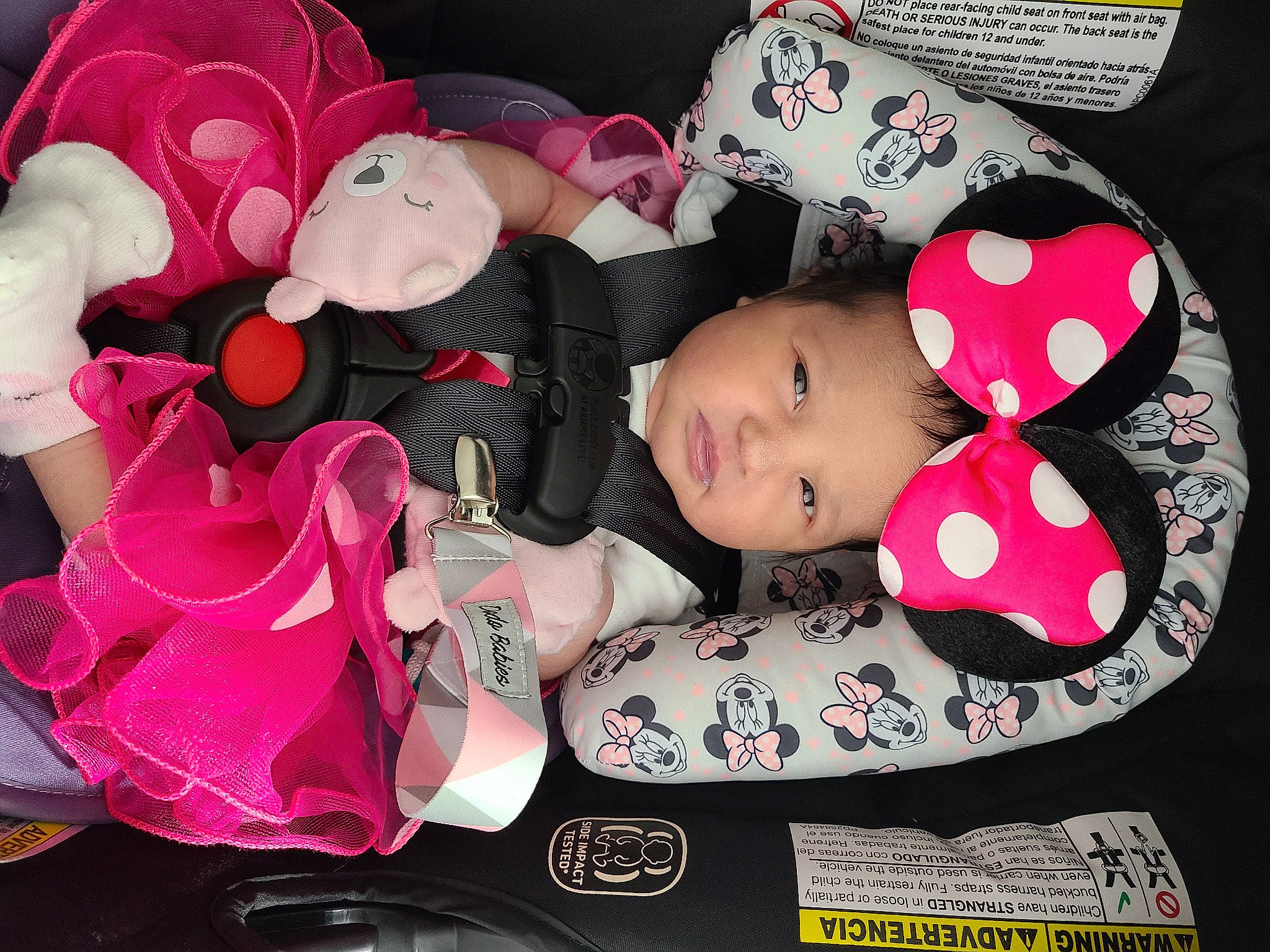 Mariana joined the competition — help win amazing prizes! arm, baby, baby_products, baby_toddler_clothing, carmine, child, comfort, doll, lap, magenta, pattern, person, pink, plush, sleeve, stuffed_toy, textile, toddler, toy