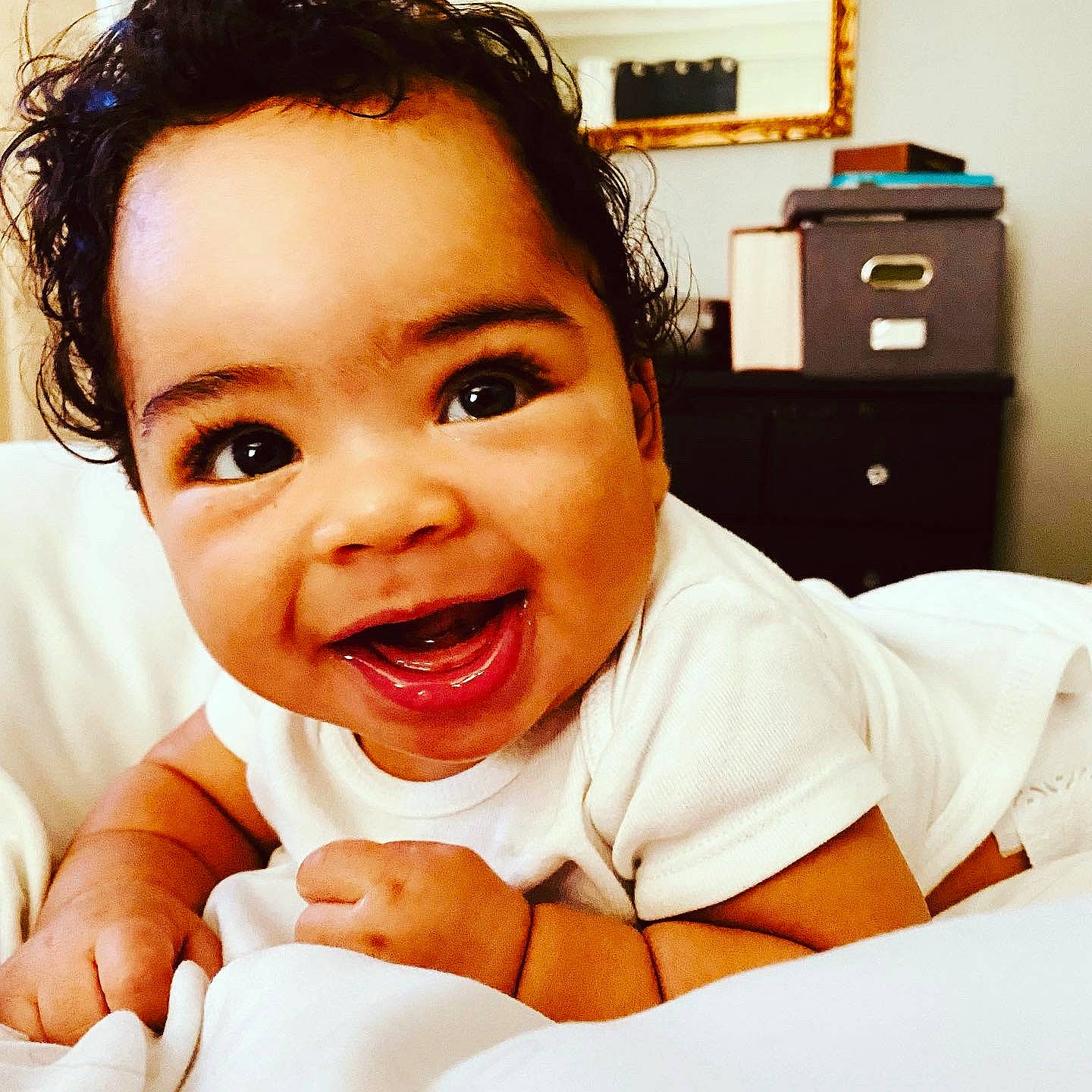 Emilio joined the competition — help win amazing prizes! baby, cheek, chin, comfort, ear, eyebrow, eyelash, face, gesture, happy, head, jaw, lip, mouth, neck, nose, person, skin, sleeve, smile