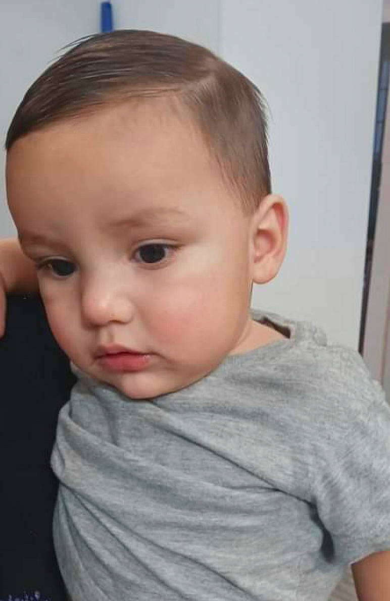 Dominic is registered to the contest to win money with this photo: baby, baby_toddler_clothing, cheek, child, chin, collar, ear, eyebrow, eyelash, forehead, happy, iris, jaw, lip, neck, nose, person, skin, sleeve, t_shirt