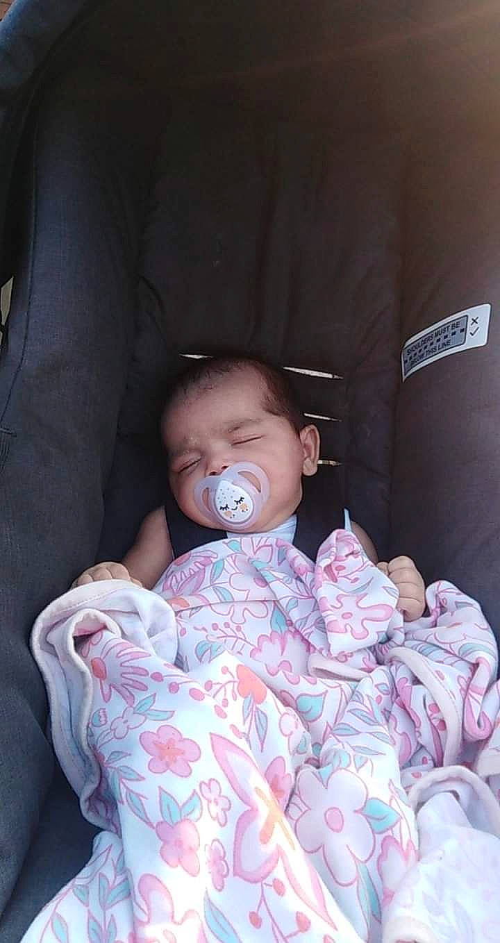 Zylah joined the competition — help win amazing prizes! baby, bedtime, birth, cheek, child, childbirth, joy, mouth, nose, person, pink, skin, sleep, smile, toddler