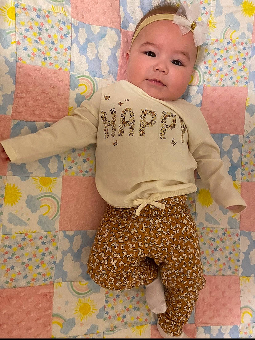 Elliana joined the competition — help win amazing prizes! active_pants, baby, baby_products, baby_toddler_clothing, baby_toys, child, comfort, happy, linens, nightwear, pajamas, pattern, person, play, room, sleeve, smile, sweatpant, t_shirt, toddler