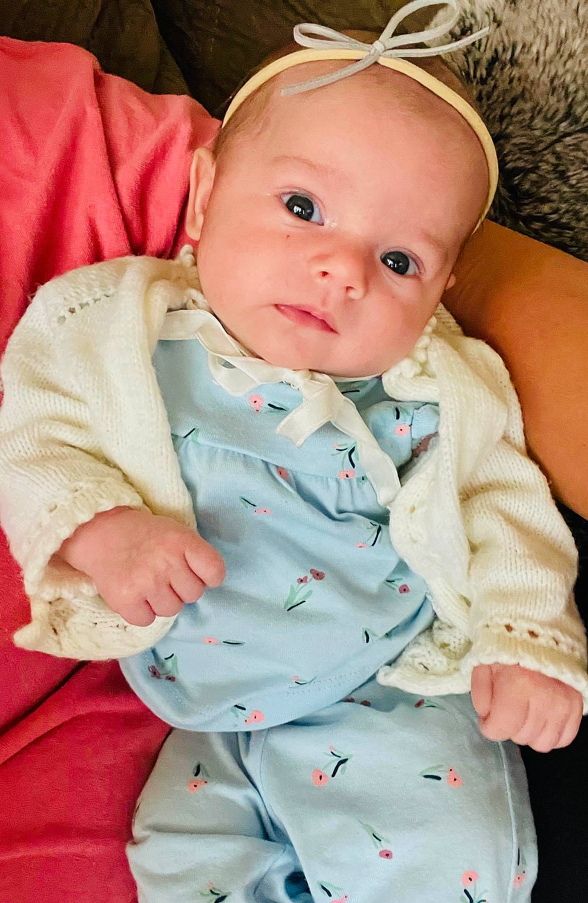 Perri joined the competition — help win amazing prizes! arm, baby, baby_toddler_clothing, cheek, child, collar, comfort, dress, eye, face, head, human_body, iris, lip, person, pink, skin, sleeve, textile, toddler