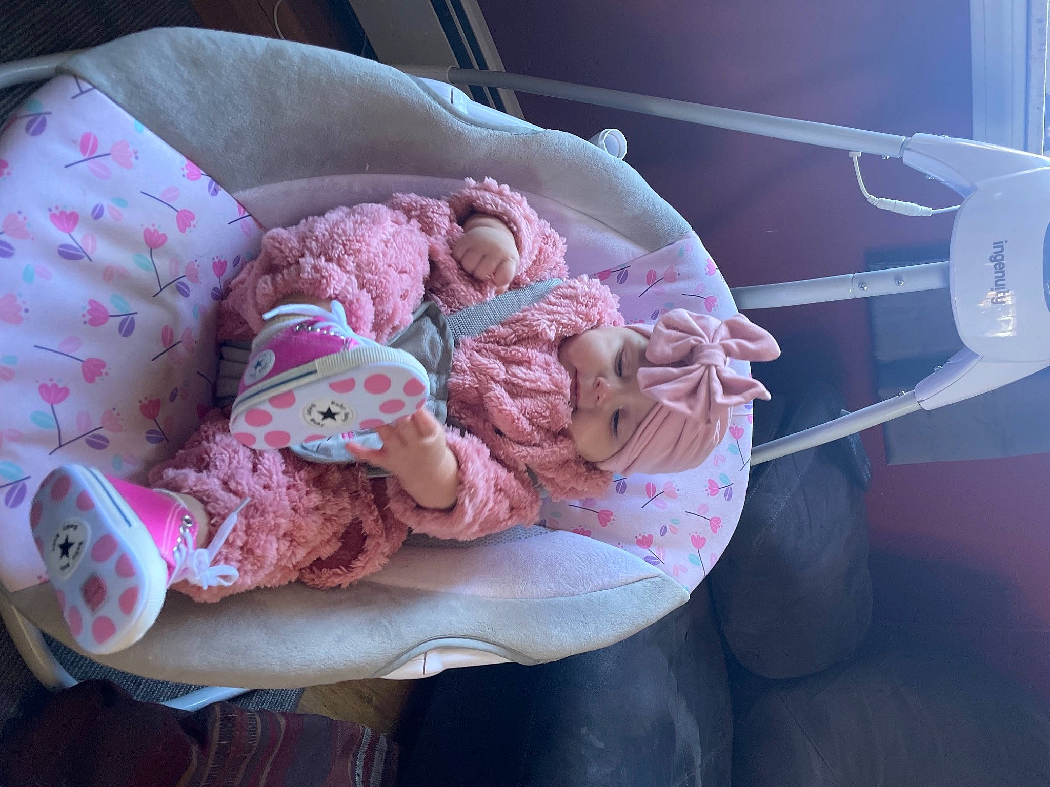 Kylie is registered to the contest to win money with this photo: baby, baby_products, baby_sleeping, baby_toddler_clothing, baking, comfort, comfort_food, cuisine, dessert, dish, food, headwear, ingredient, linens, pattern, person, pink, recipe, stuffed_toy, sweetness