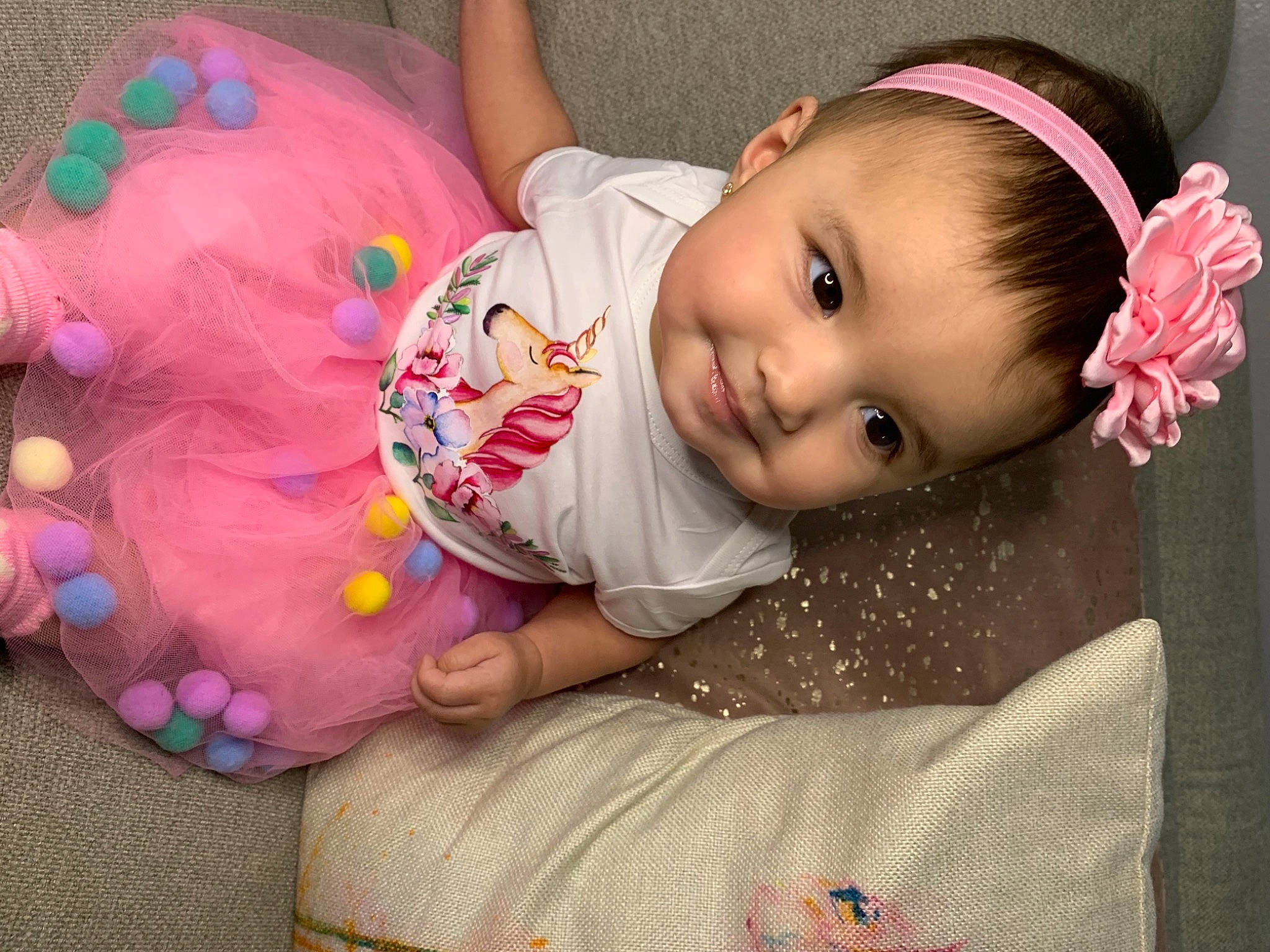 Avery joined the competition — help win amazing prizes! baby, baby_toddler_clothing, cheek, child, comfort, dress, flower, happy, iris, lip, magenta, pattern, person, petal, pink, product, skin, sleeve, smile, textile